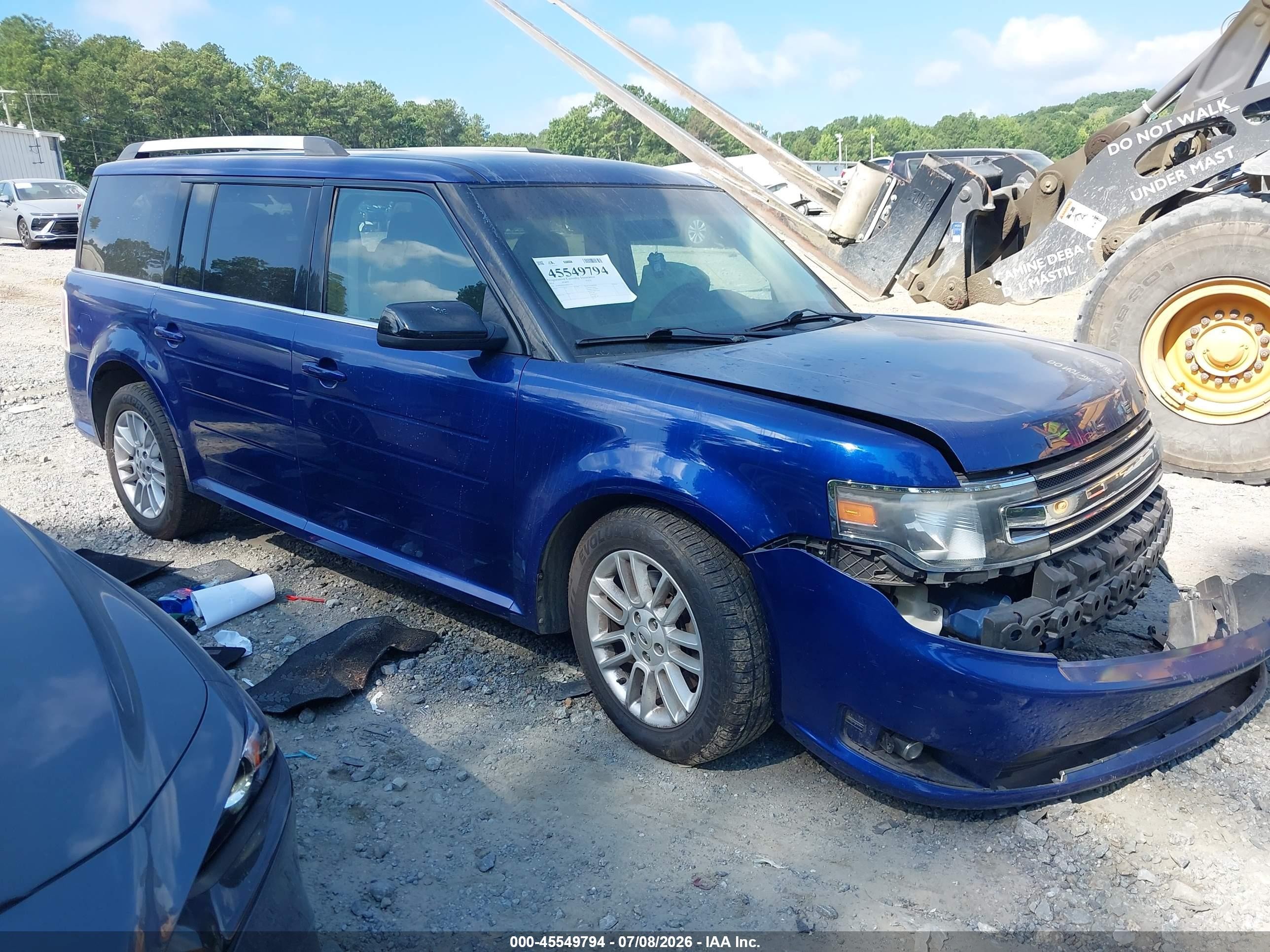 2014 Ford Flex Sel Blue vin: 2FMHK6C86EBD27201