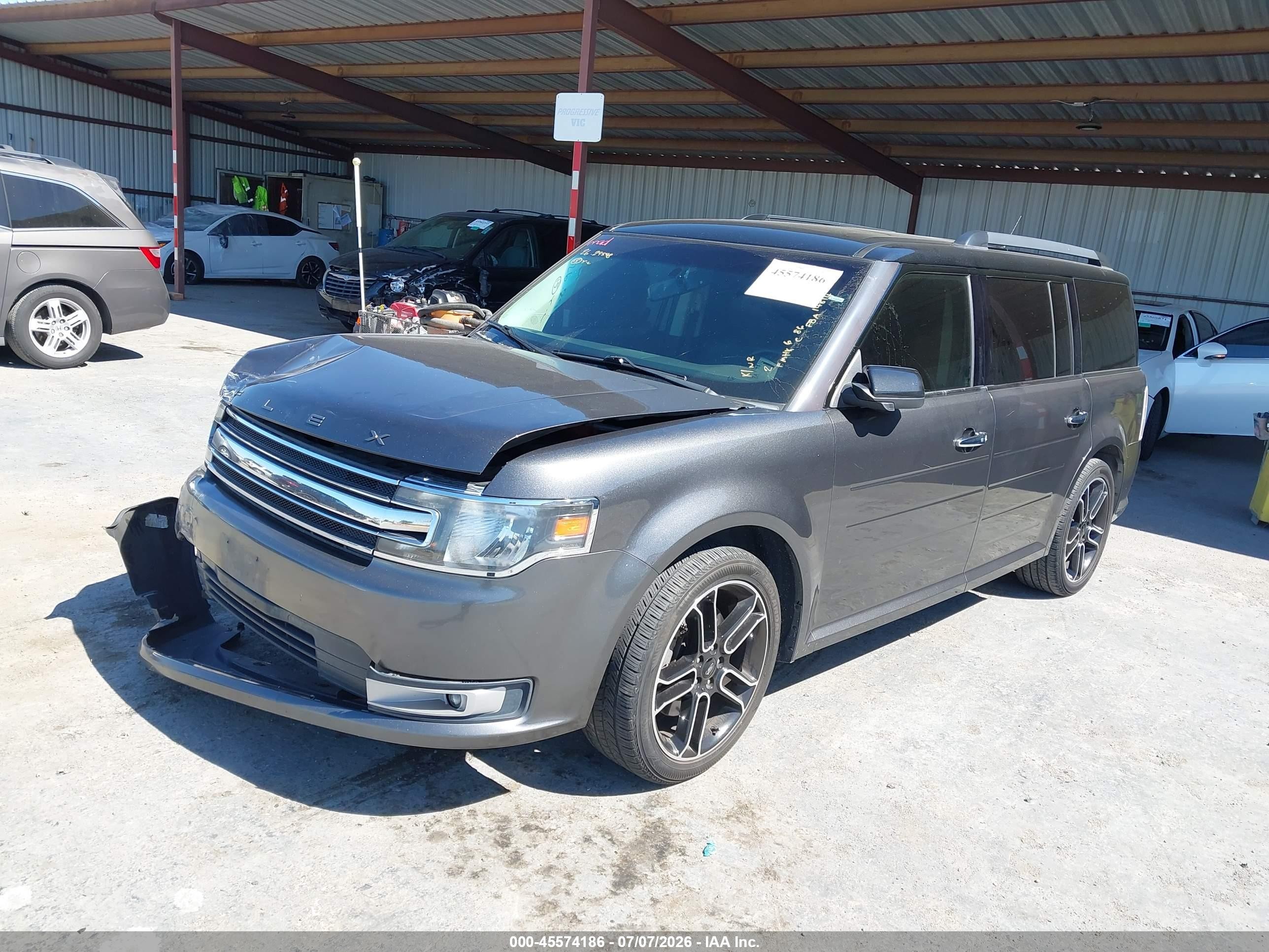 2015 Ford Flex Sel Gray vin: 2FMHK6C86FBA14814