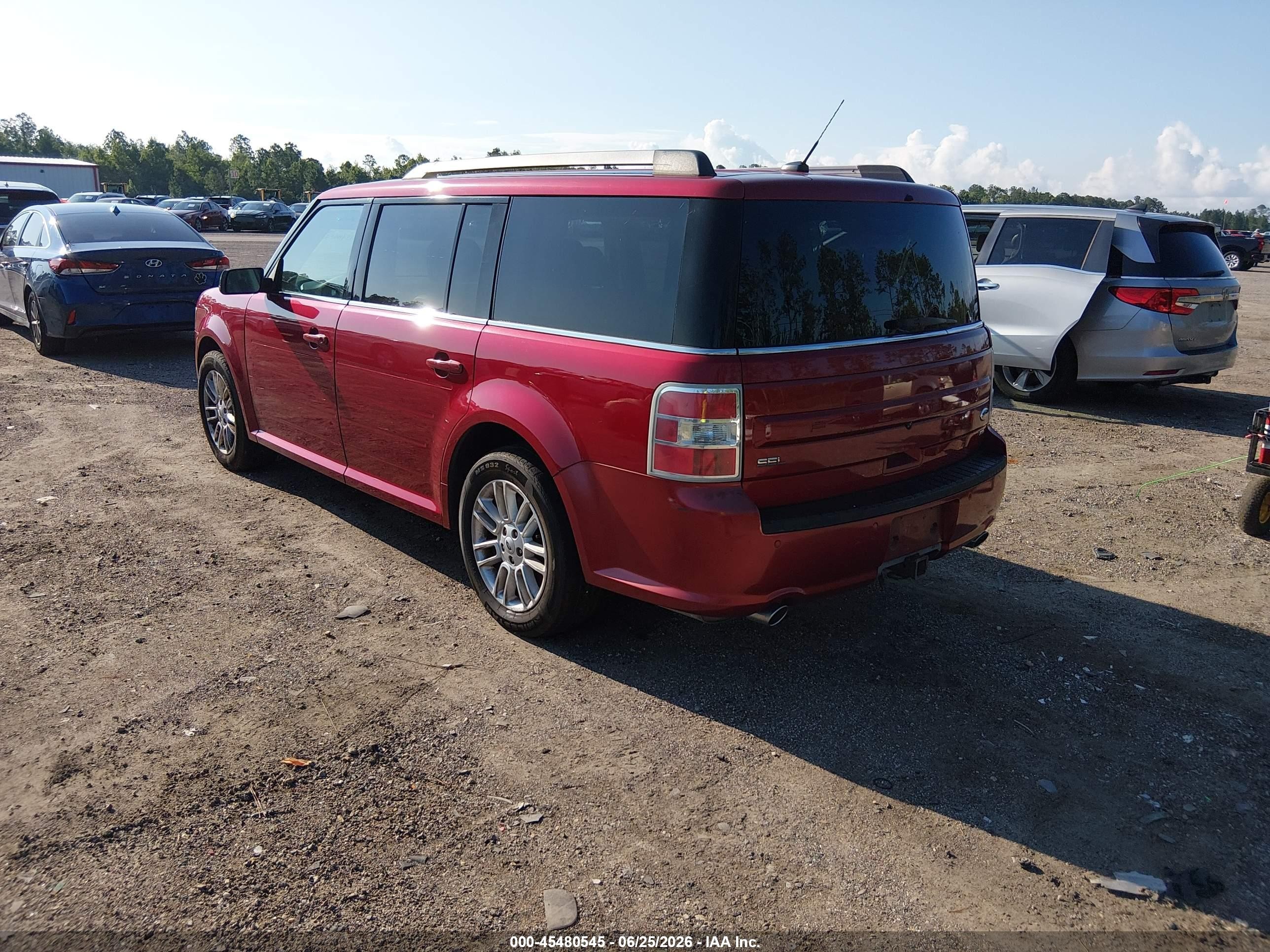 2013 Ford Flex Sel Red vin: 2FMHK6C88DBD00774