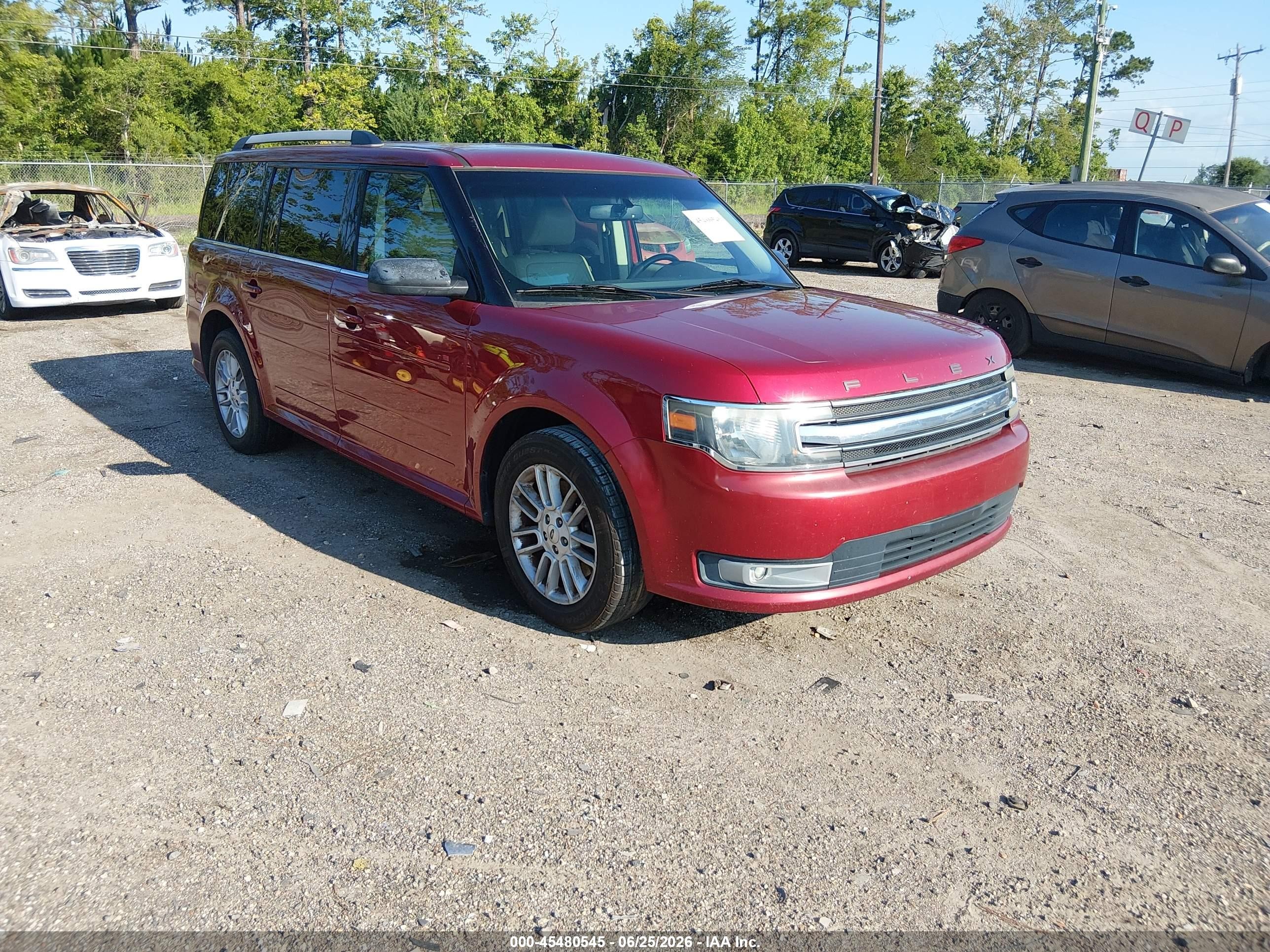 2013 Ford Flex Sel Red vin: 2FMHK6C88DBD00774