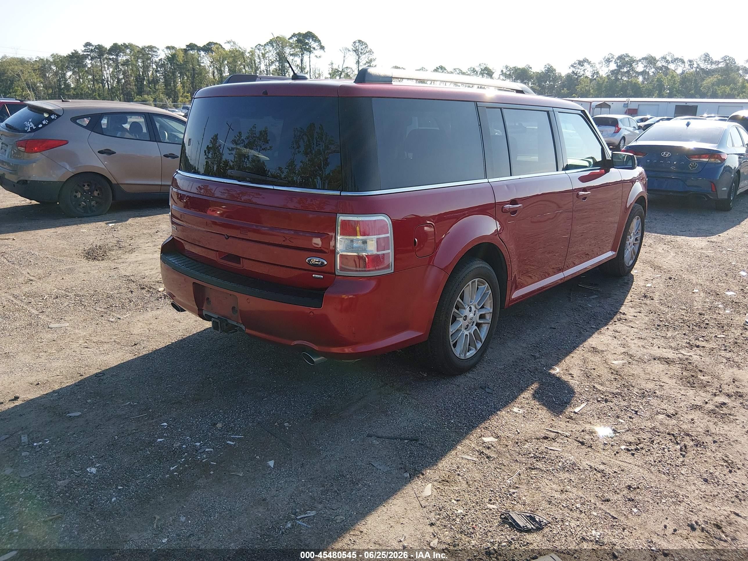 2013 Ford Flex Sel Red vin: 2FMHK6C88DBD00774