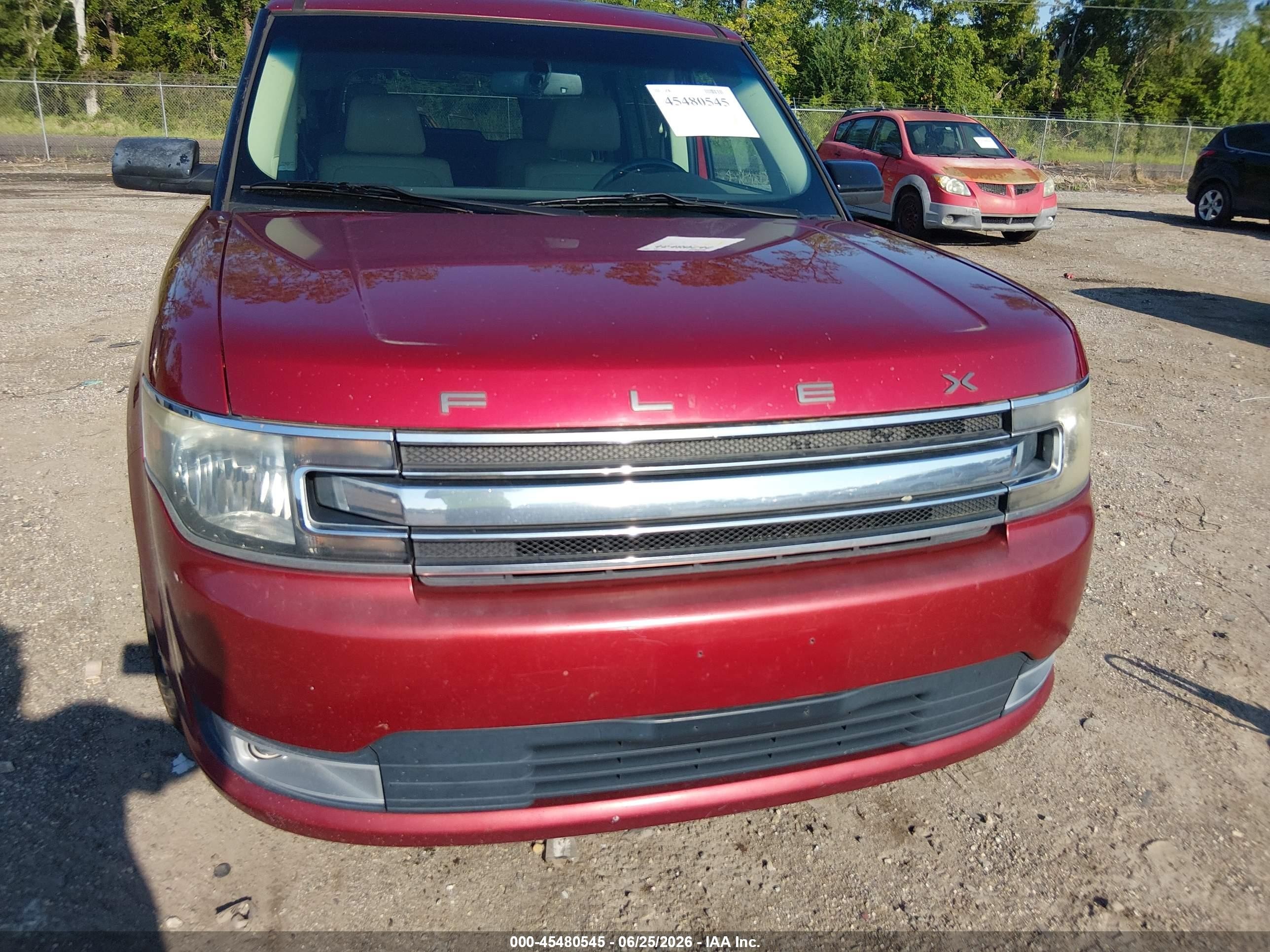 2013 Ford Flex Sel Red vin: 2FMHK6C88DBD00774