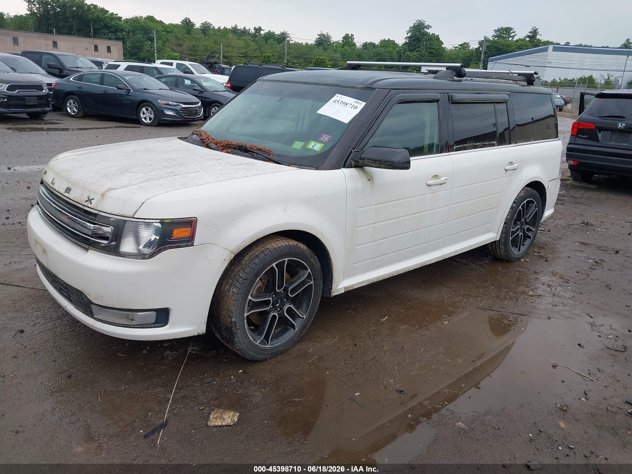 2014 Ford Flex Sel Белый vin: 2FMHK6C88EBD06401
