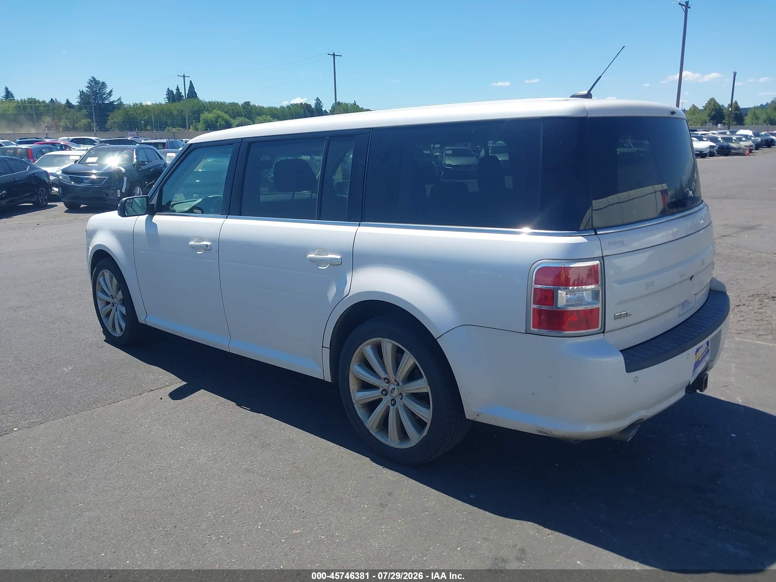 2014 Ford Flex Sel White vin: 2FMHK6C88EBD12411