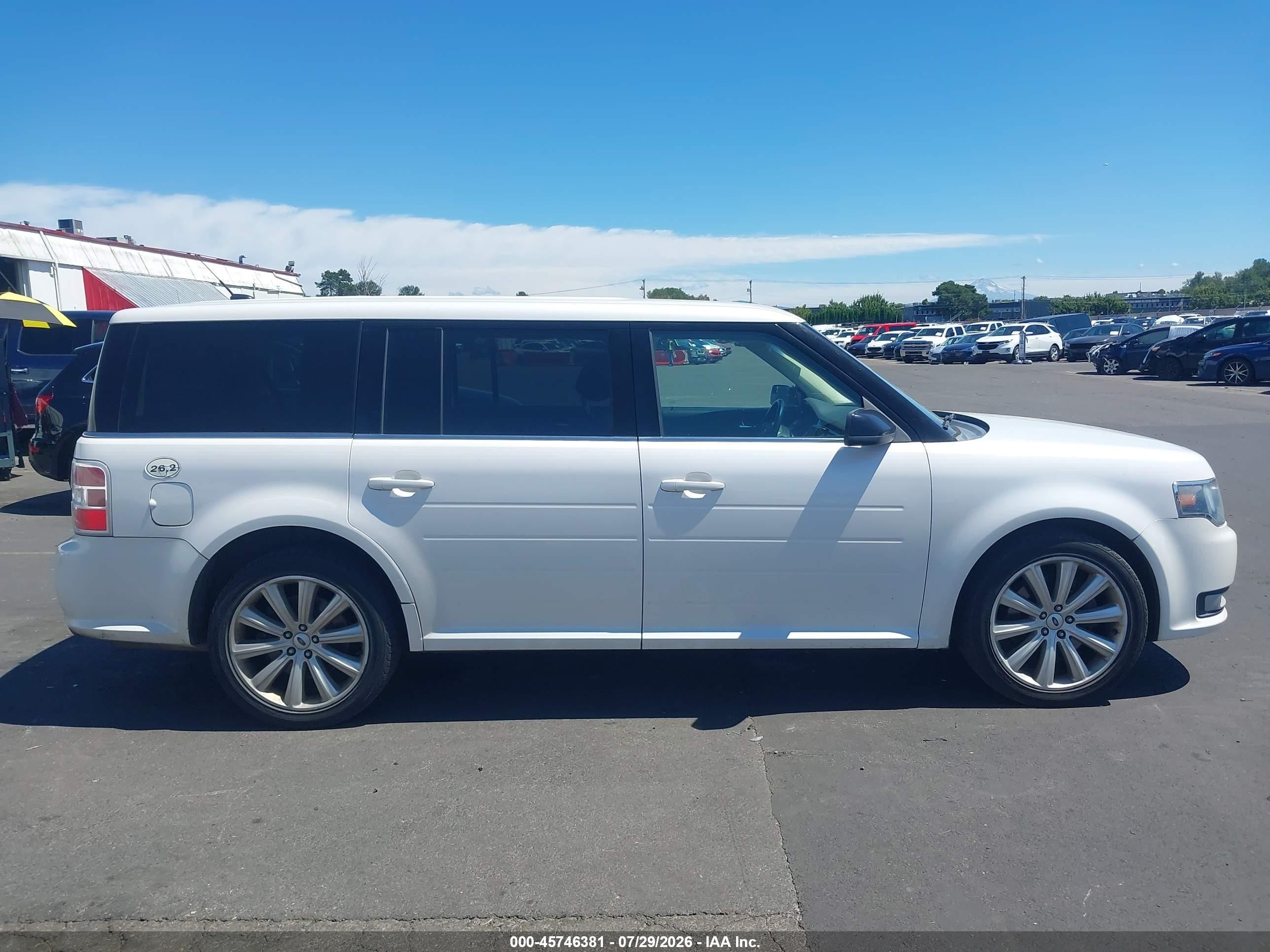 2014 Ford Flex Sel White vin: 2FMHK6C88EBD12411