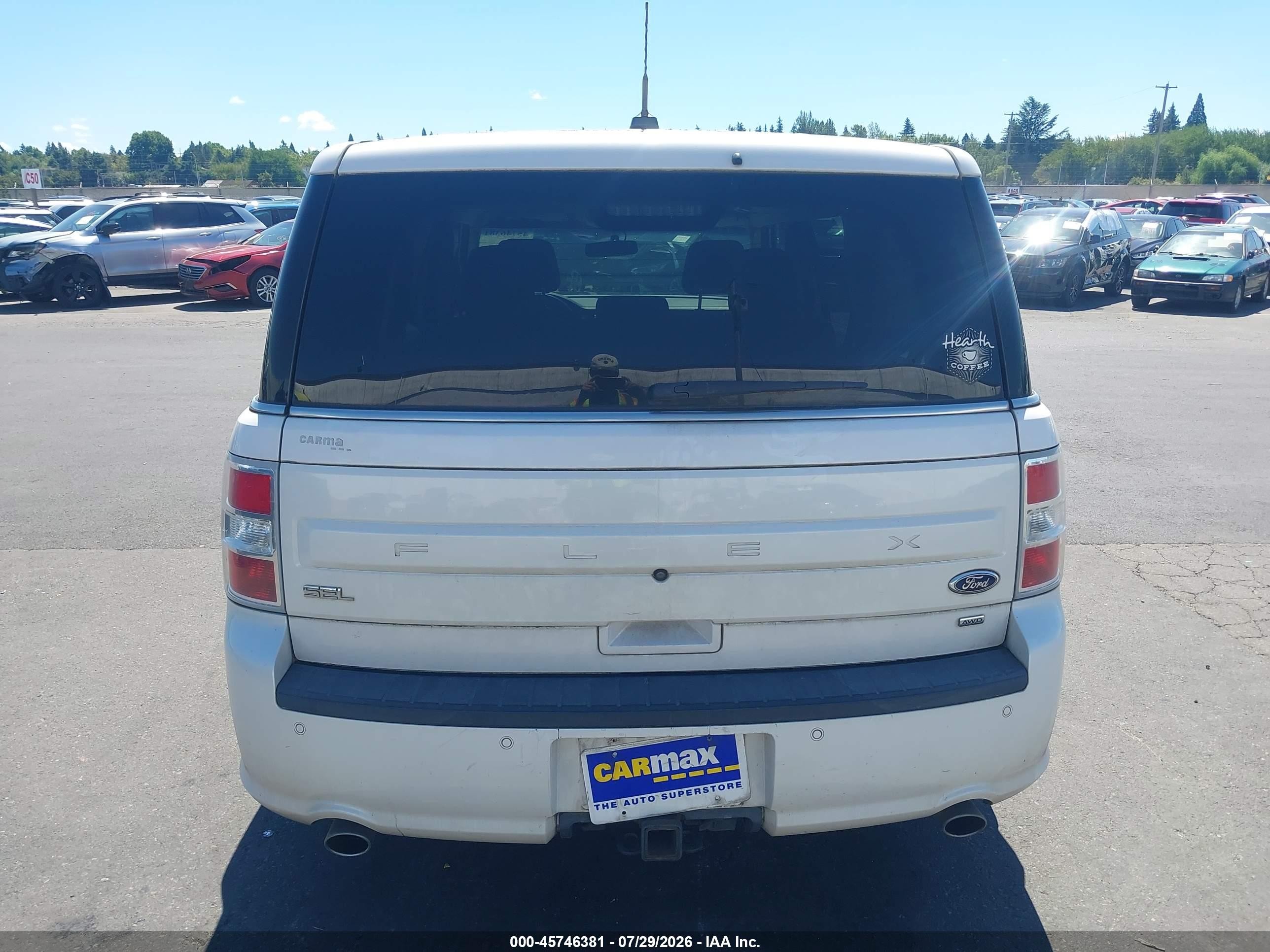2014 Ford Flex Sel White vin: 2FMHK6C88EBD12411