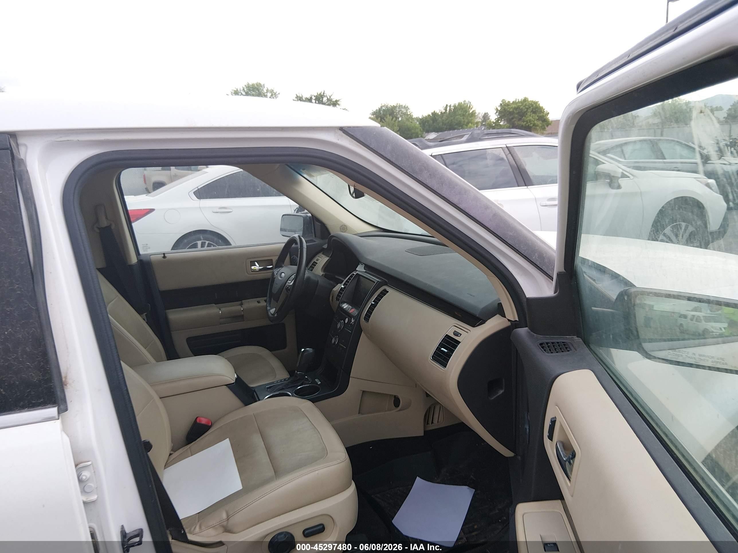 2015 Ford Flex Sel White vin: 2FMHK6C88FBA04480