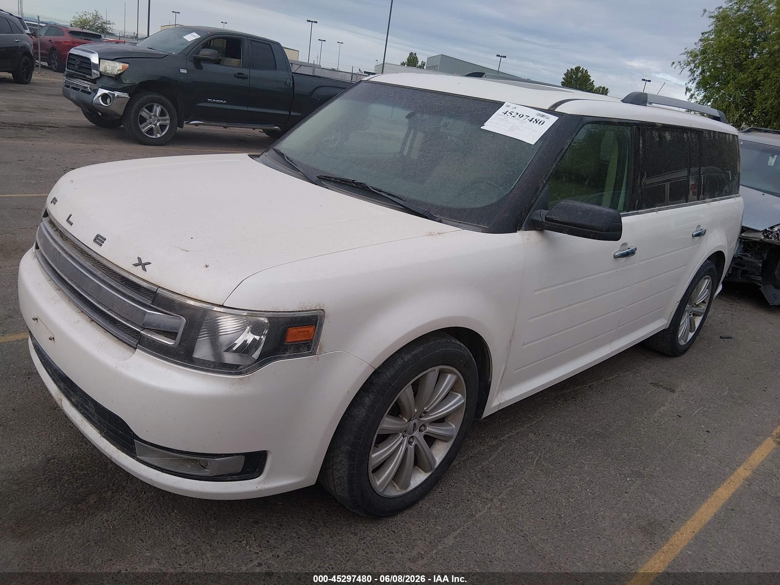 2015 Ford Flex Sel White vin: 2FMHK6C88FBA04480