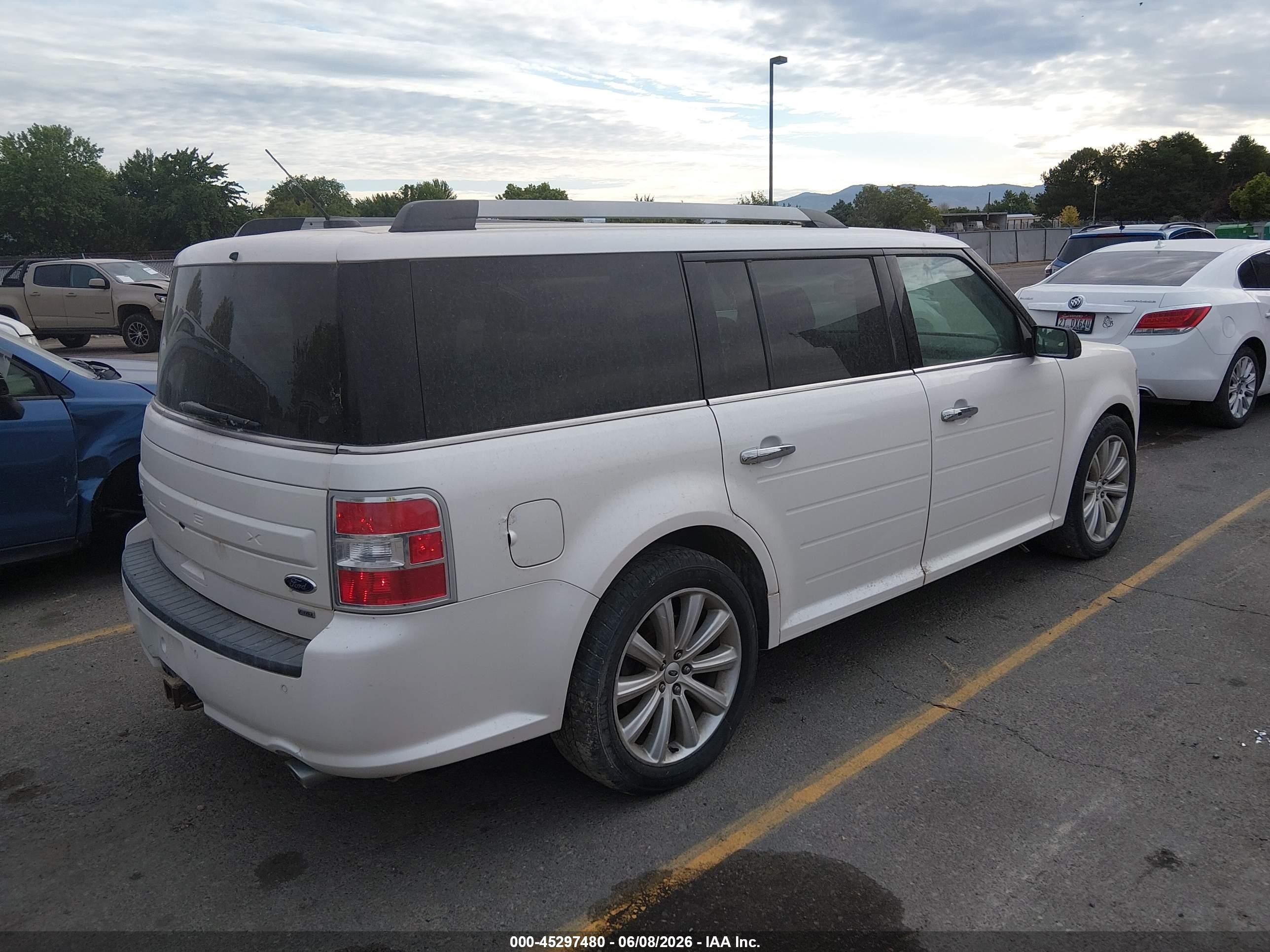 2015 Ford Flex Sel White vin: 2FMHK6C88FBA04480