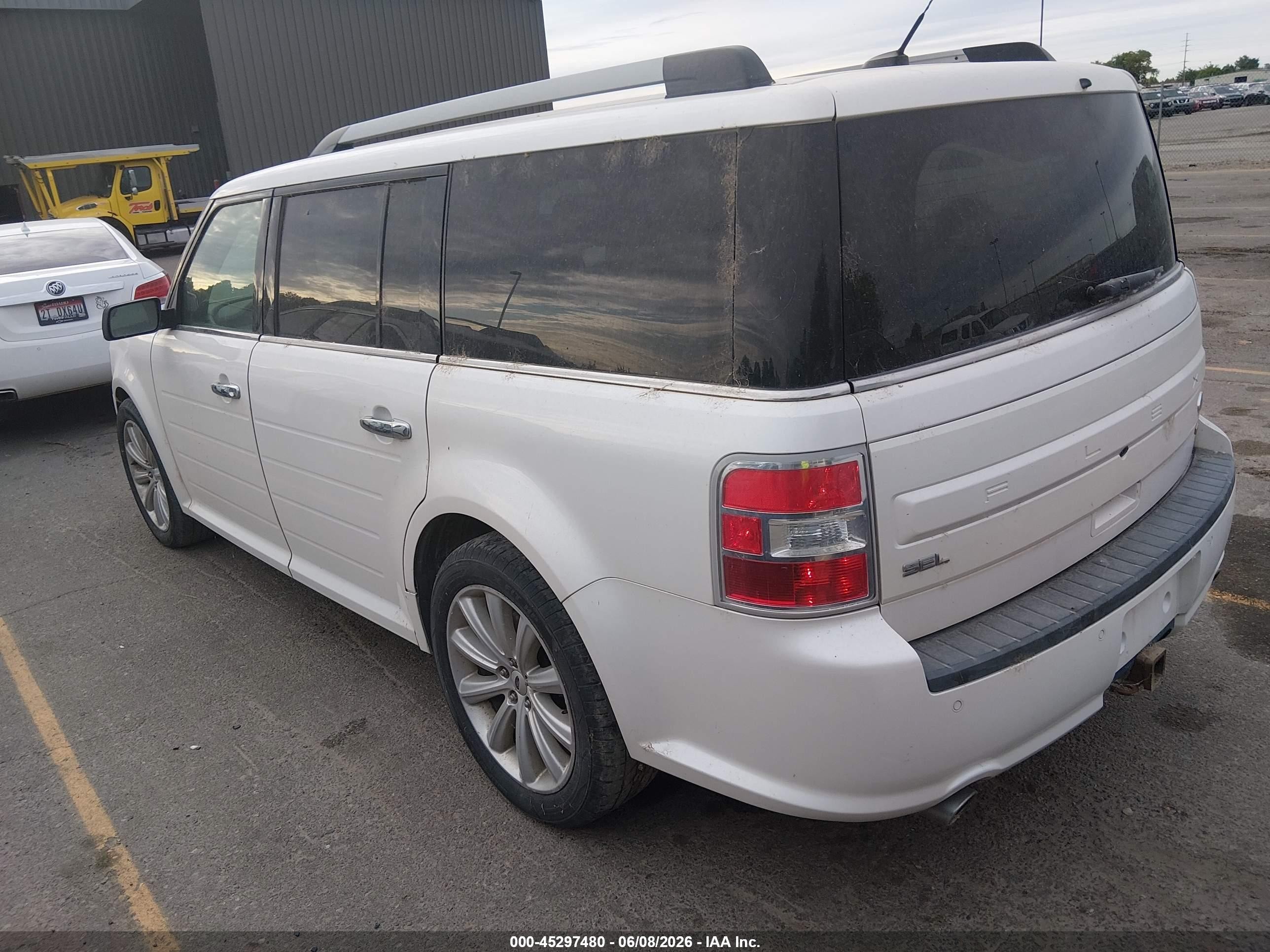 2015 Ford Flex Sel White vin: 2FMHK6C88FBA04480
