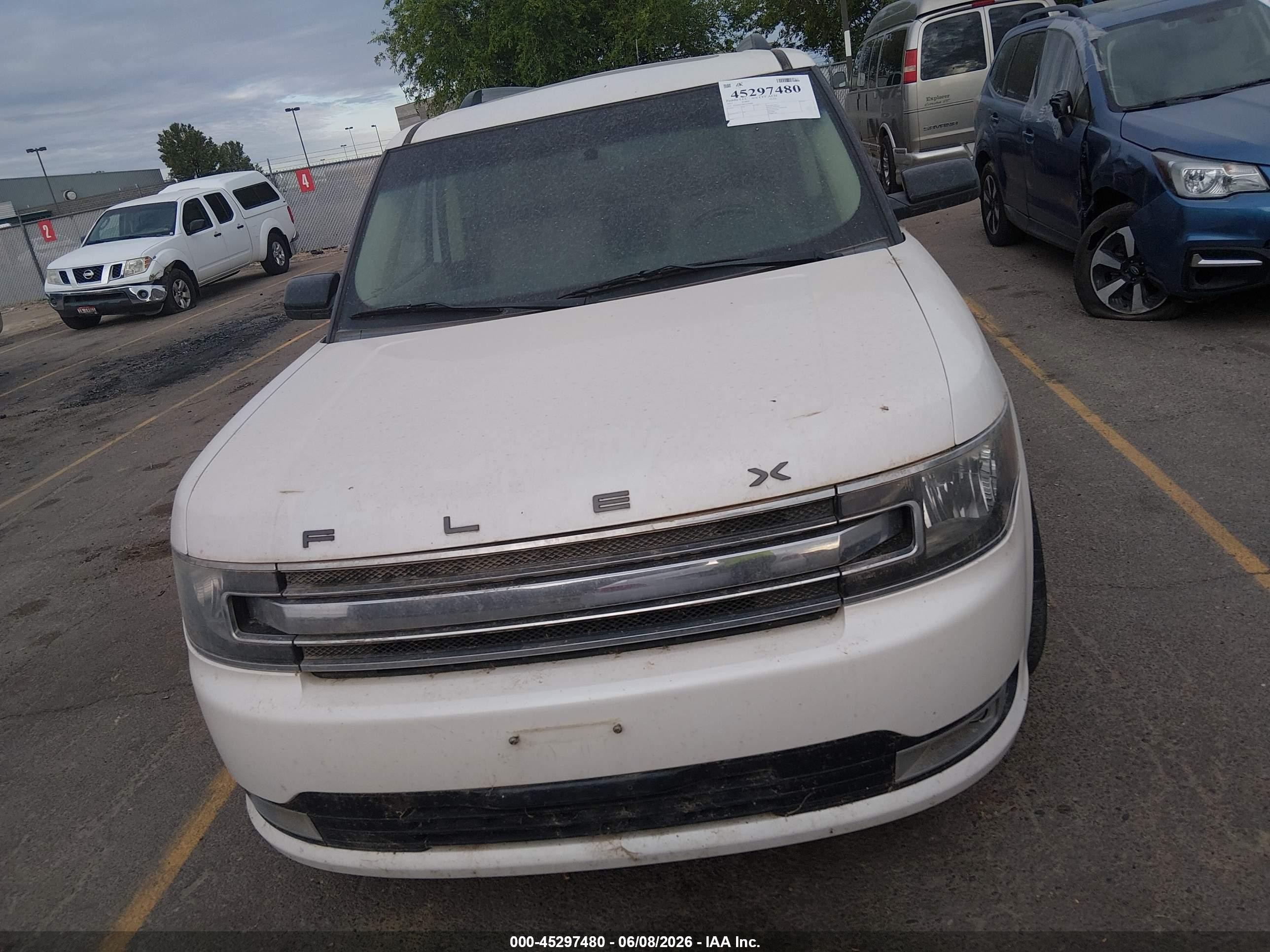 2015 Ford Flex Sel White vin: 2FMHK6C88FBA04480