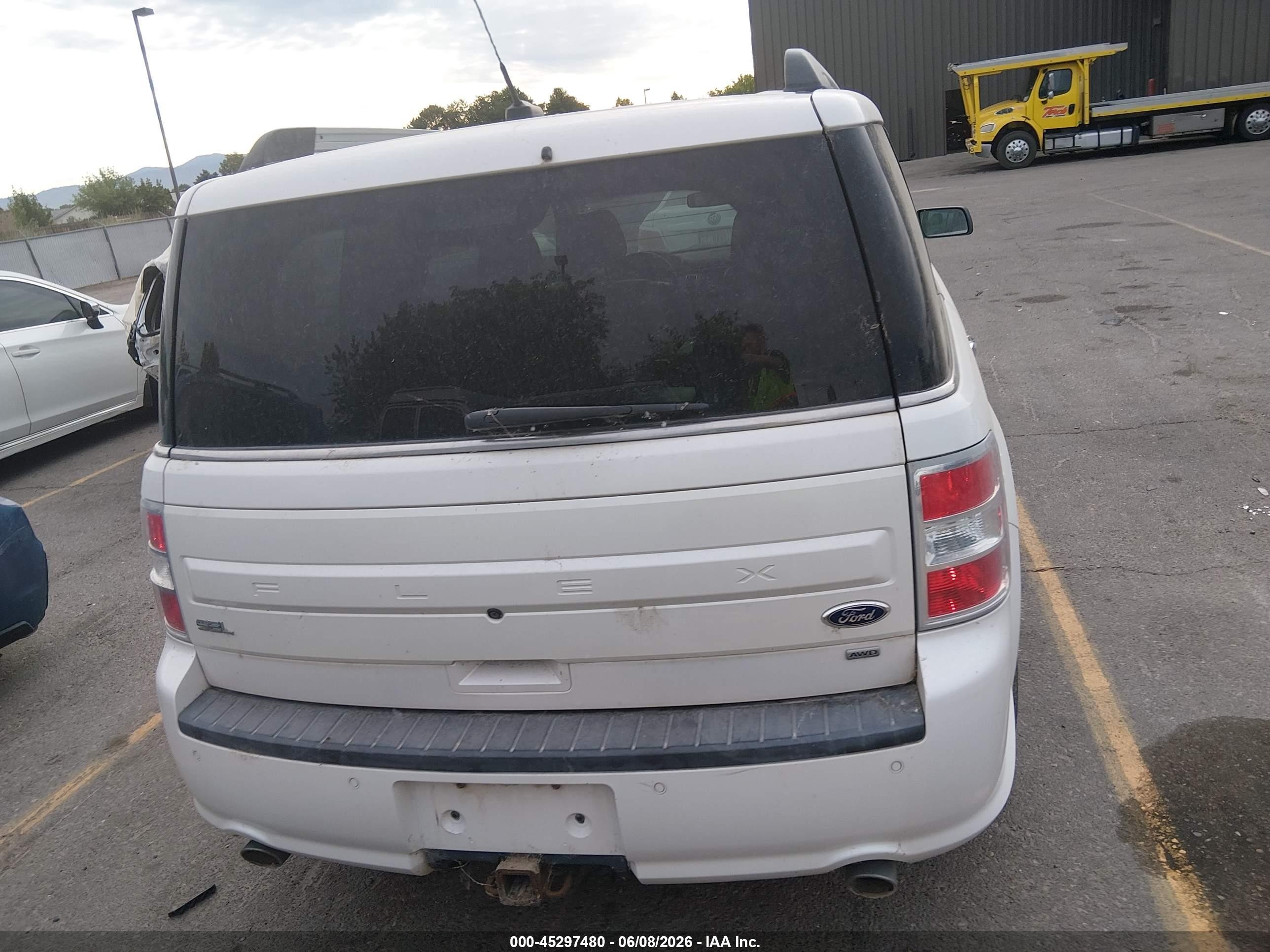 2015 Ford Flex Sel White vin: 2FMHK6C88FBA04480