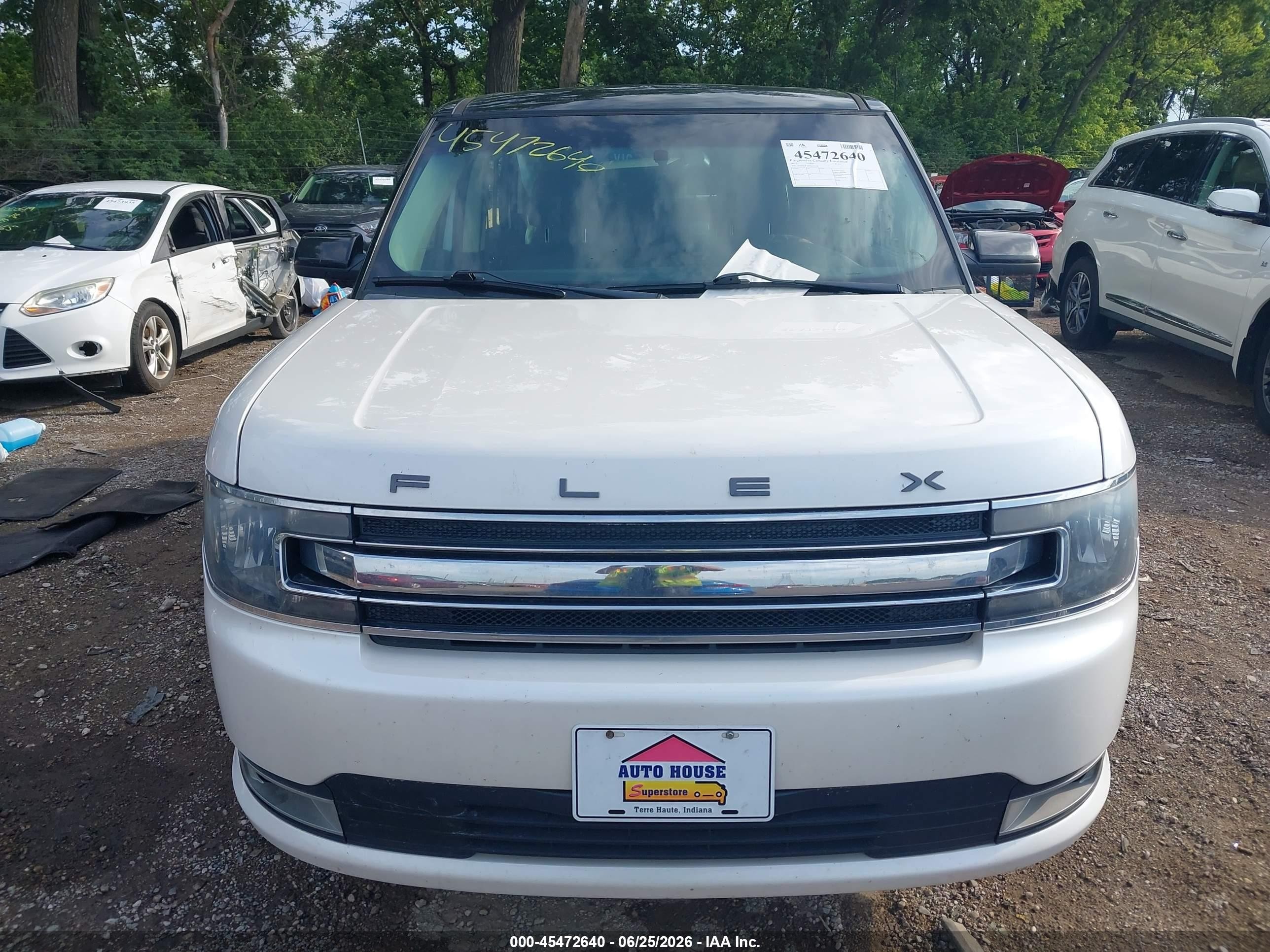 2015 Ford Flex Sel White vin: 2FMHK6C88FBA22526