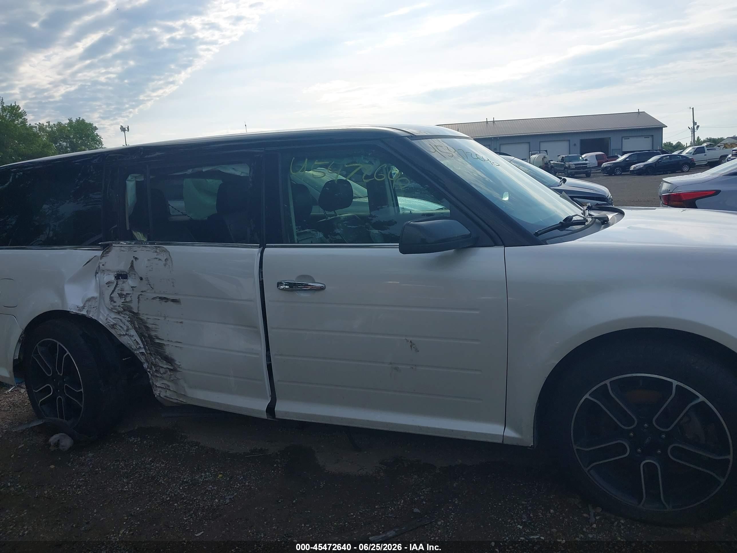 2015 Ford Flex Sel White vin: 2FMHK6C88FBA22526