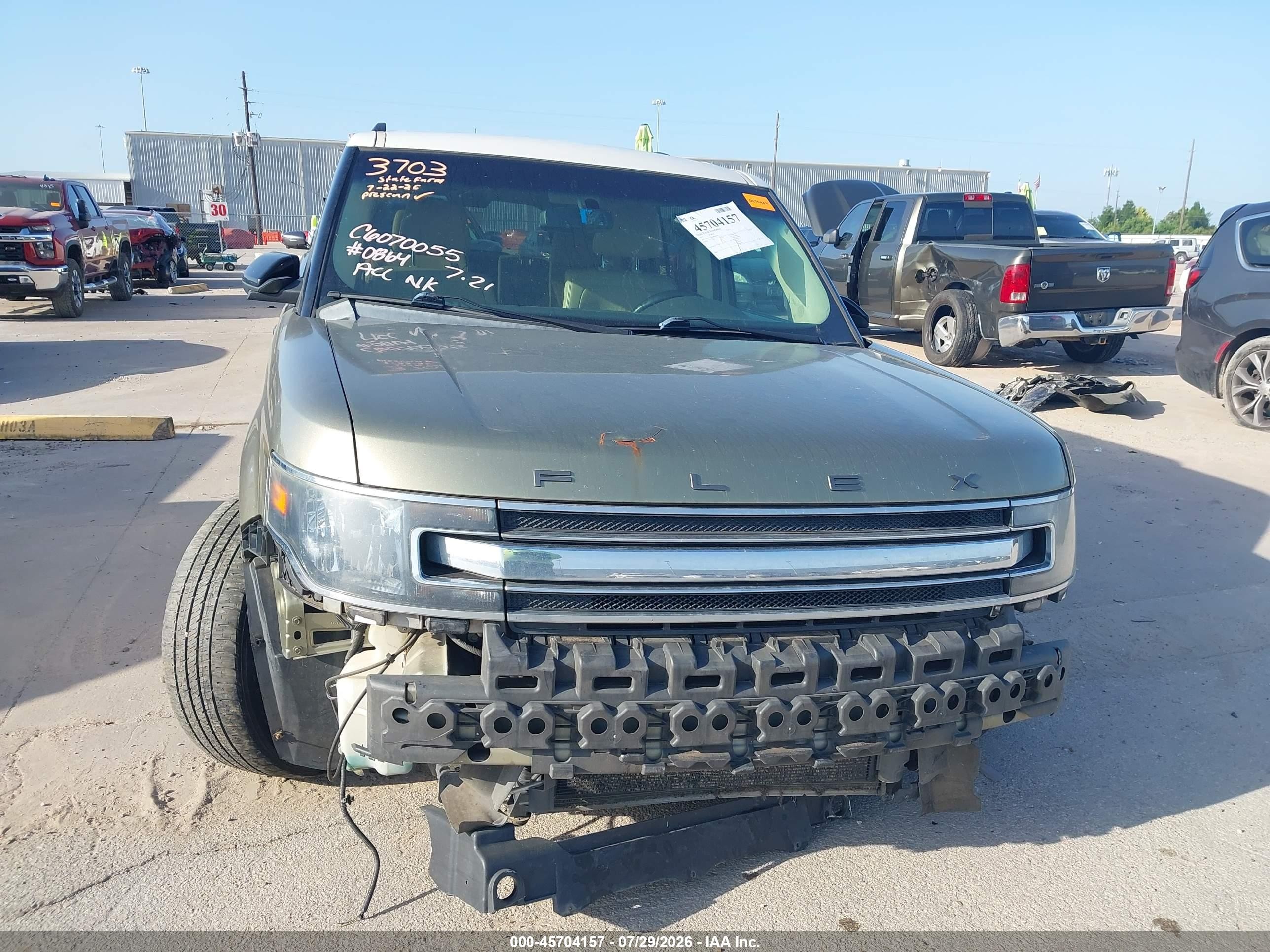 2013 Ford Flex Sel Green vin: 2FMHK6C89DBD00864
