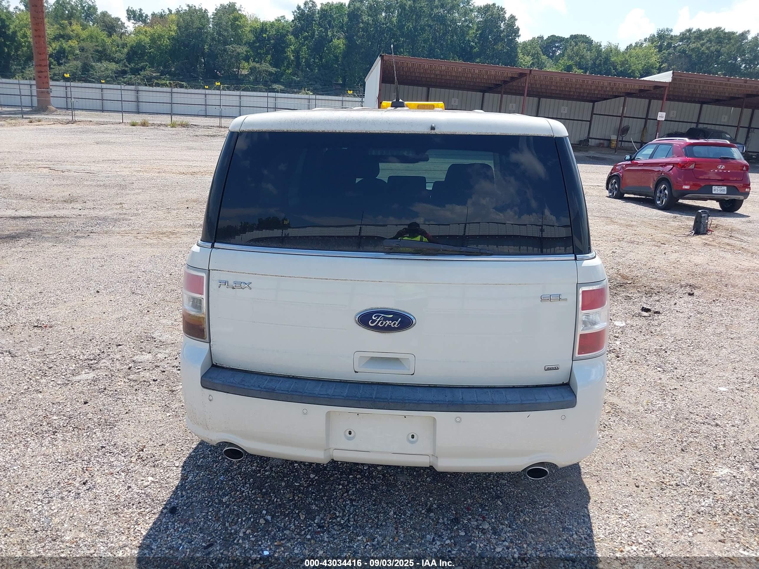 2013 Ford Flex Sel White vin: 2FMHK6C89DBD29930