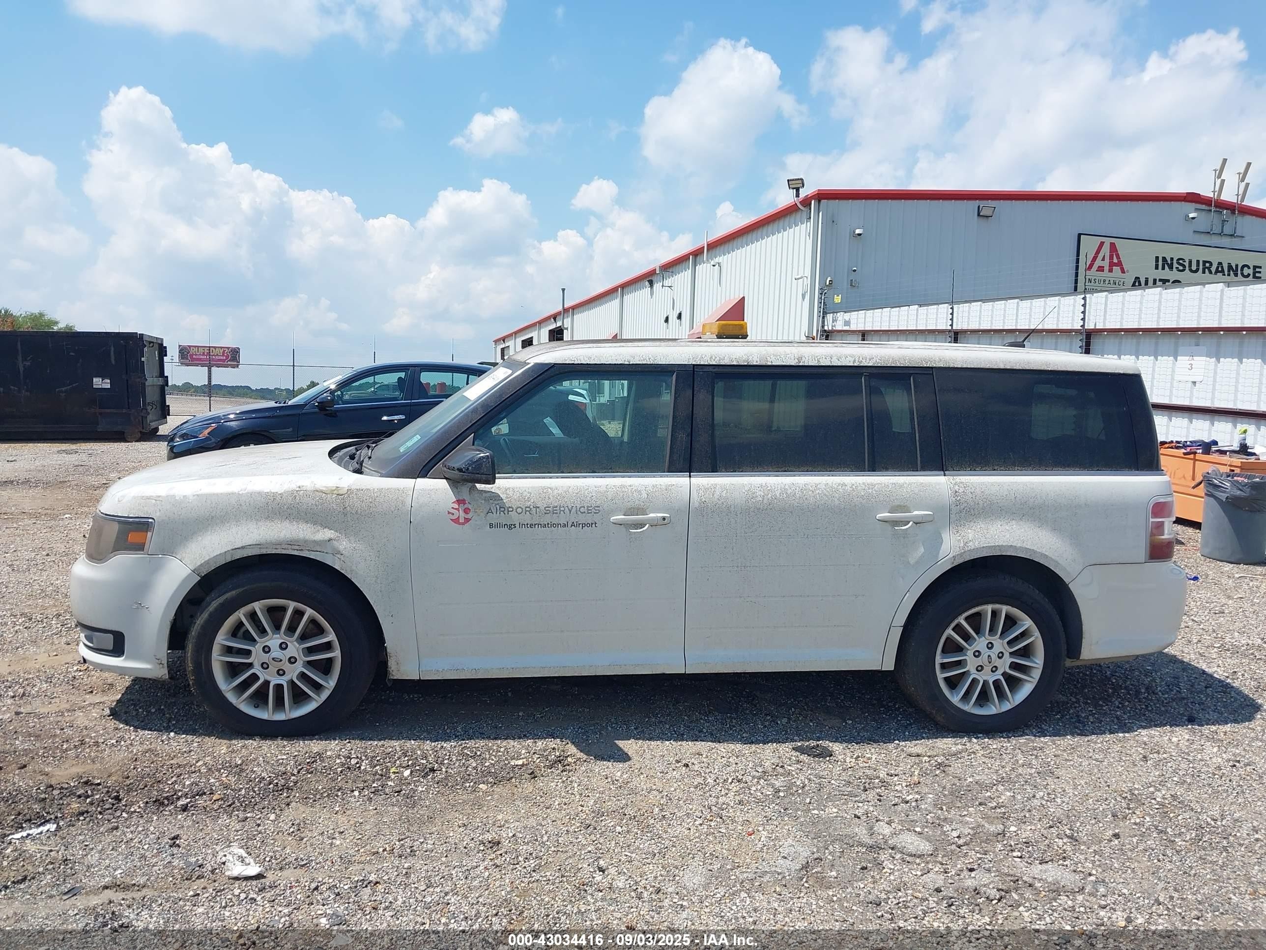 2013 Ford Flex Sel White vin: 2FMHK6C89DBD29930