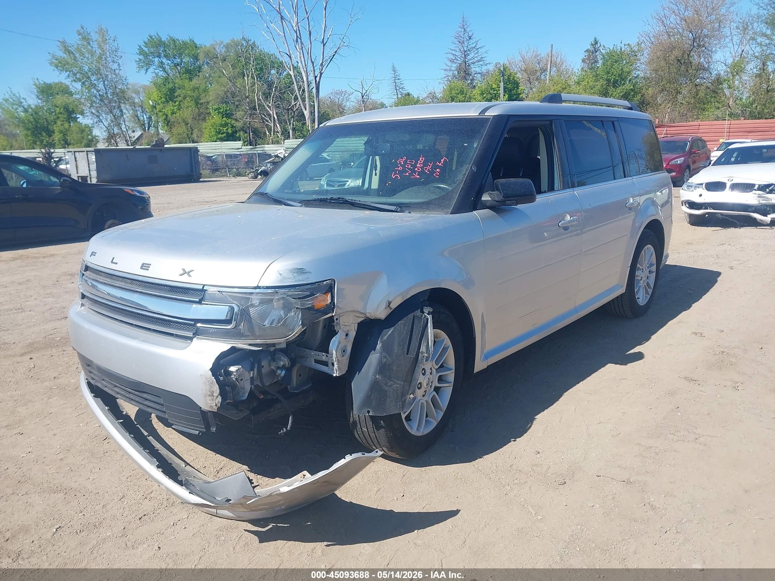 2014 Ford Flex Sel Silver vin: 2FMHK6C89EBD30805