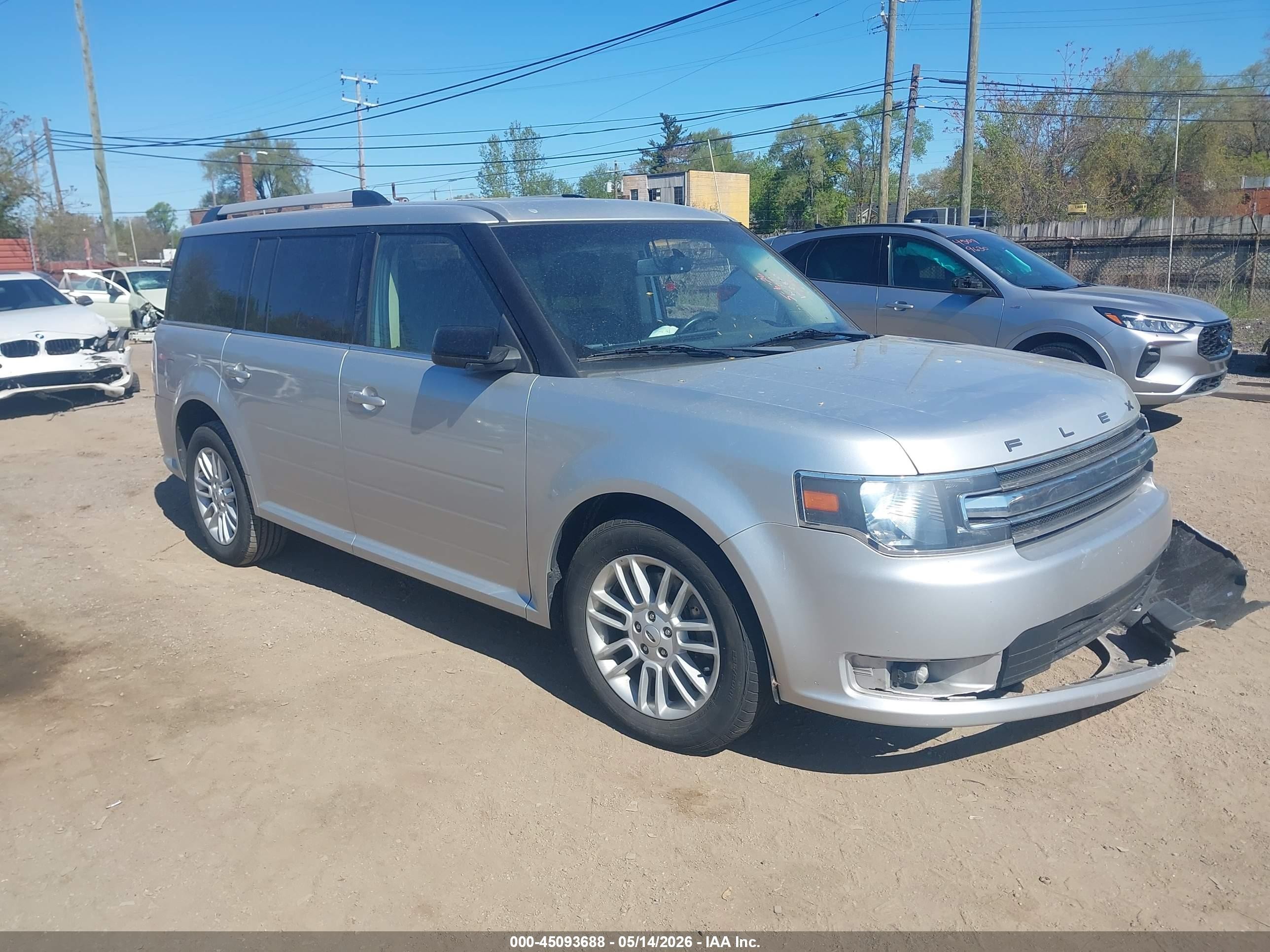 2014 Ford Flex Sel Silver vin: 2FMHK6C89EBD30805