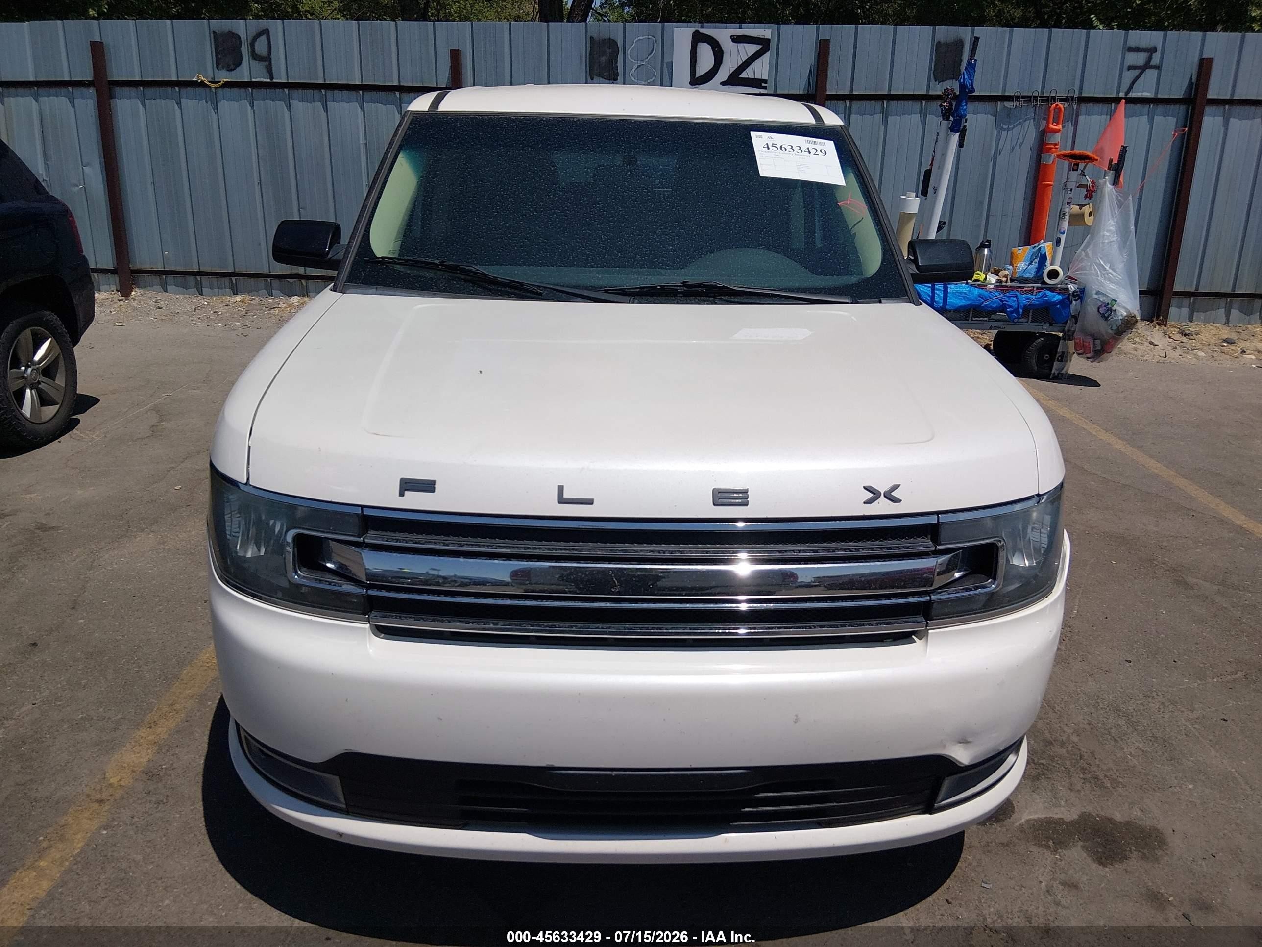 2014 Ford Flex Sel White vin: 2FMHK6C89EBD35826