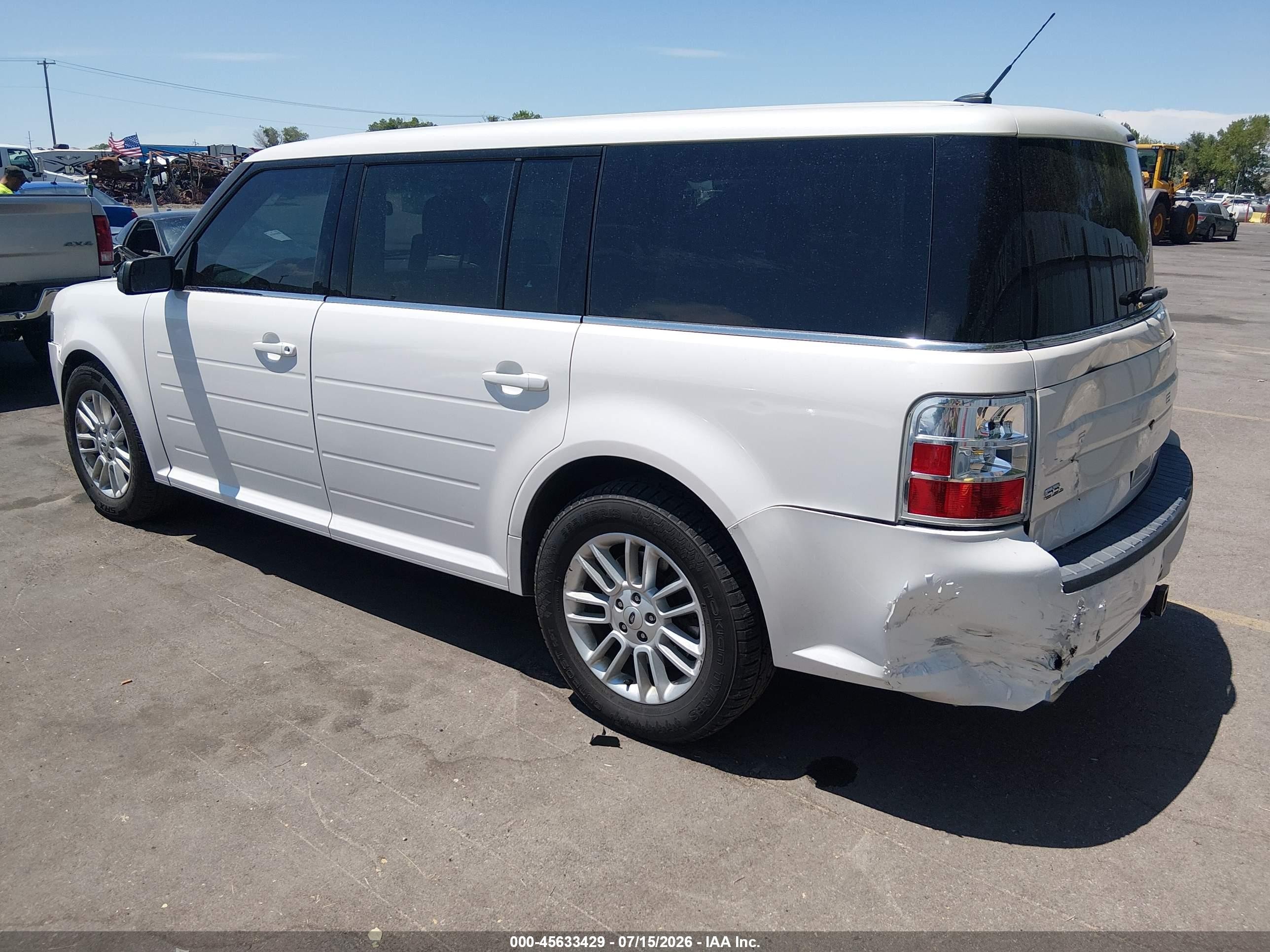 2014 Ford Flex Sel White vin: 2FMHK6C89EBD35826