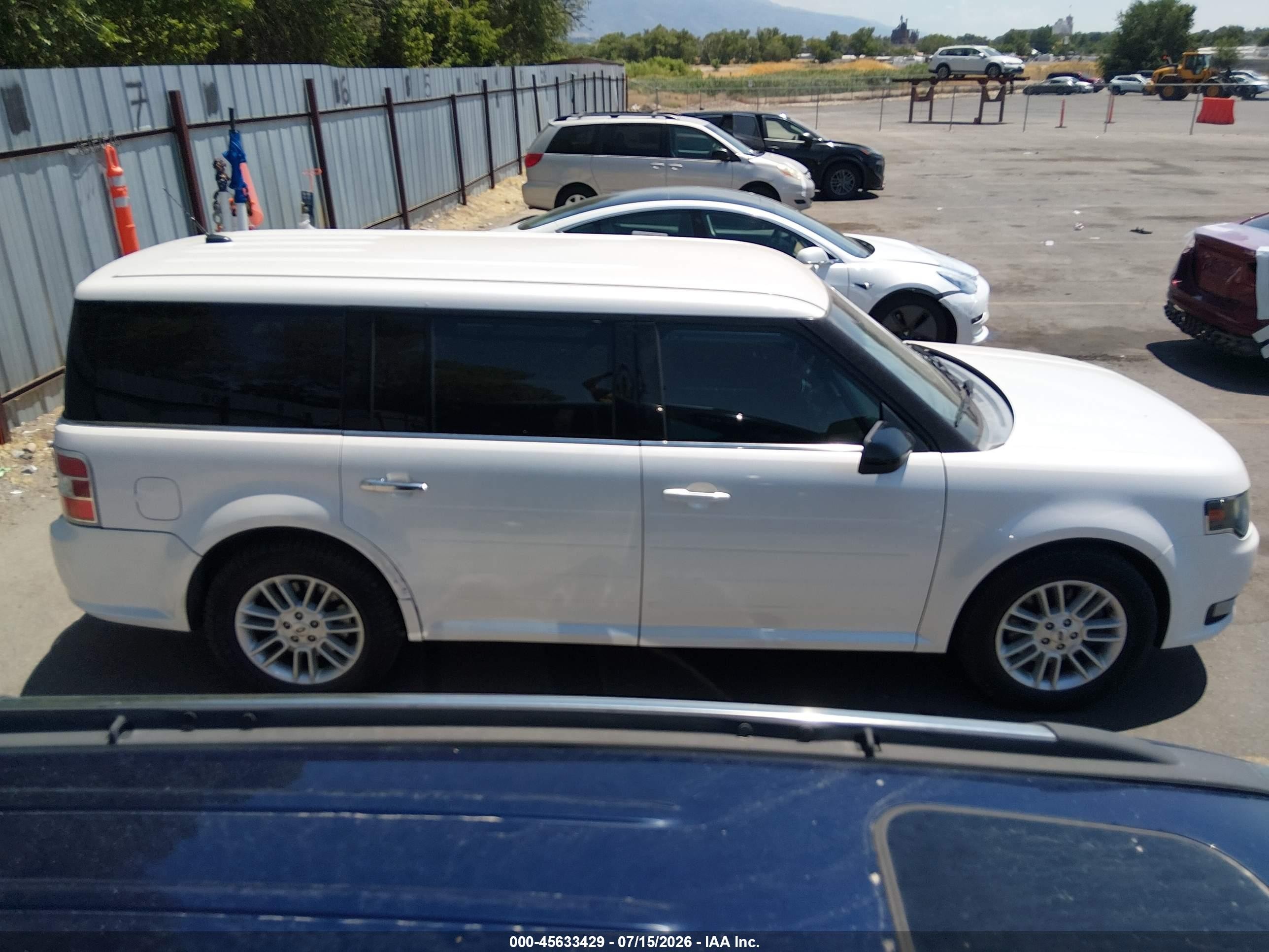 2014 Ford Flex Sel White vin: 2FMHK6C89EBD35826