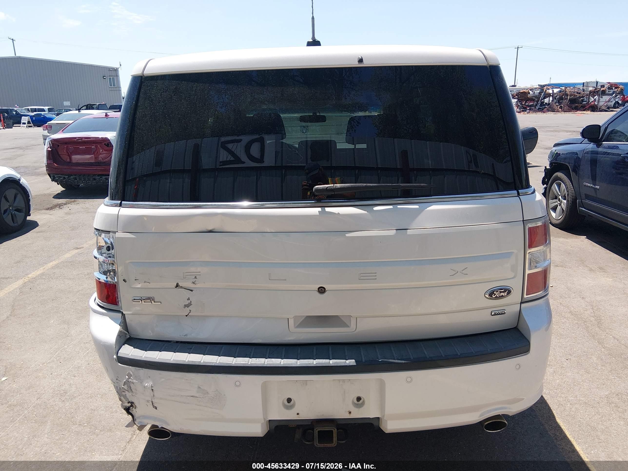 2014 Ford Flex Sel White vin: 2FMHK6C89EBD35826
