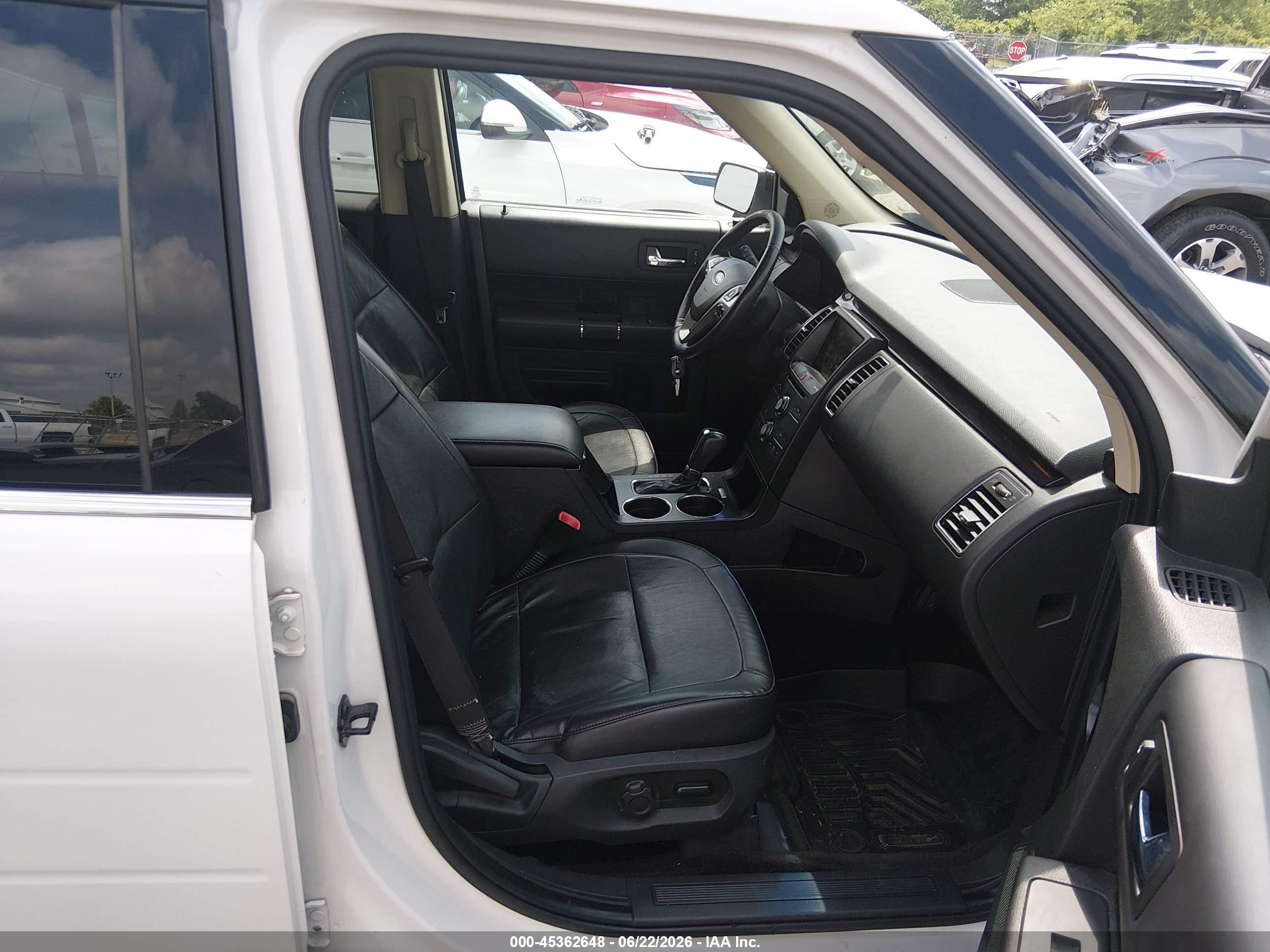 2014 Ford Flex Sel White vin: 2FMHK6C89EBD37897