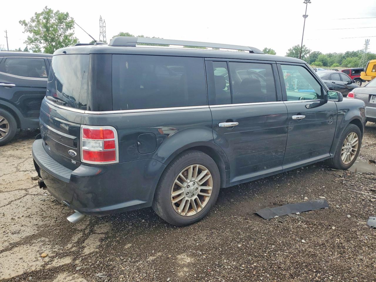2015 Ford Flex Sel Черный vin: 2FMHK6C89FBA14466