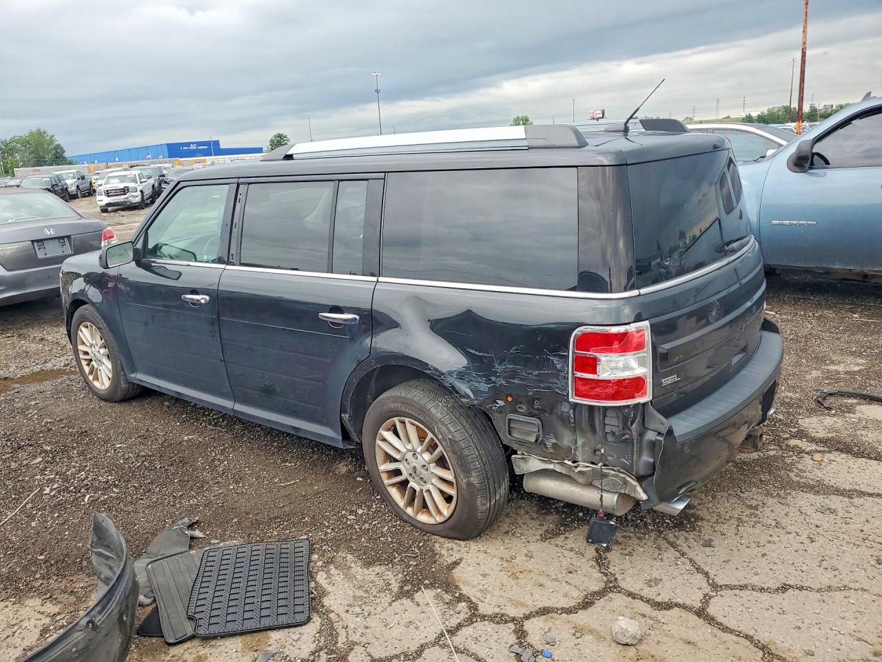 2015 Ford Flex Sel Черный vin: 2FMHK6C89FBA14466