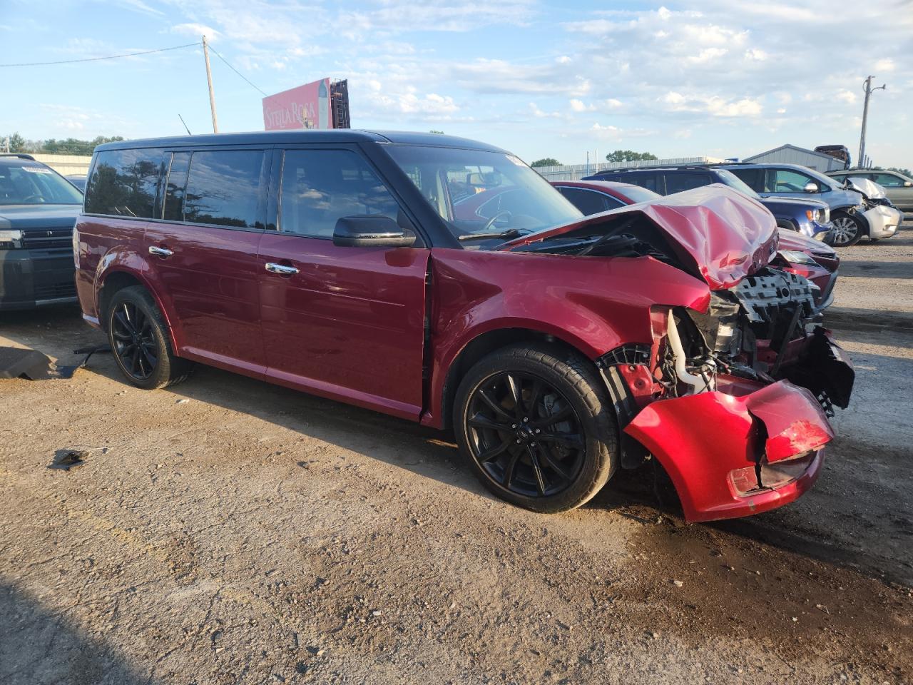 2018 Ford Flex Sel Maroon vin: 2FMHK6C89JBA02052