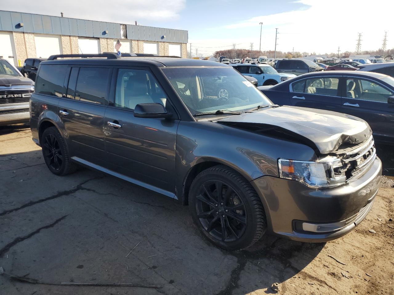 2018 Ford Flex Sel Gray vin: 2FMHK6C89JBA10216