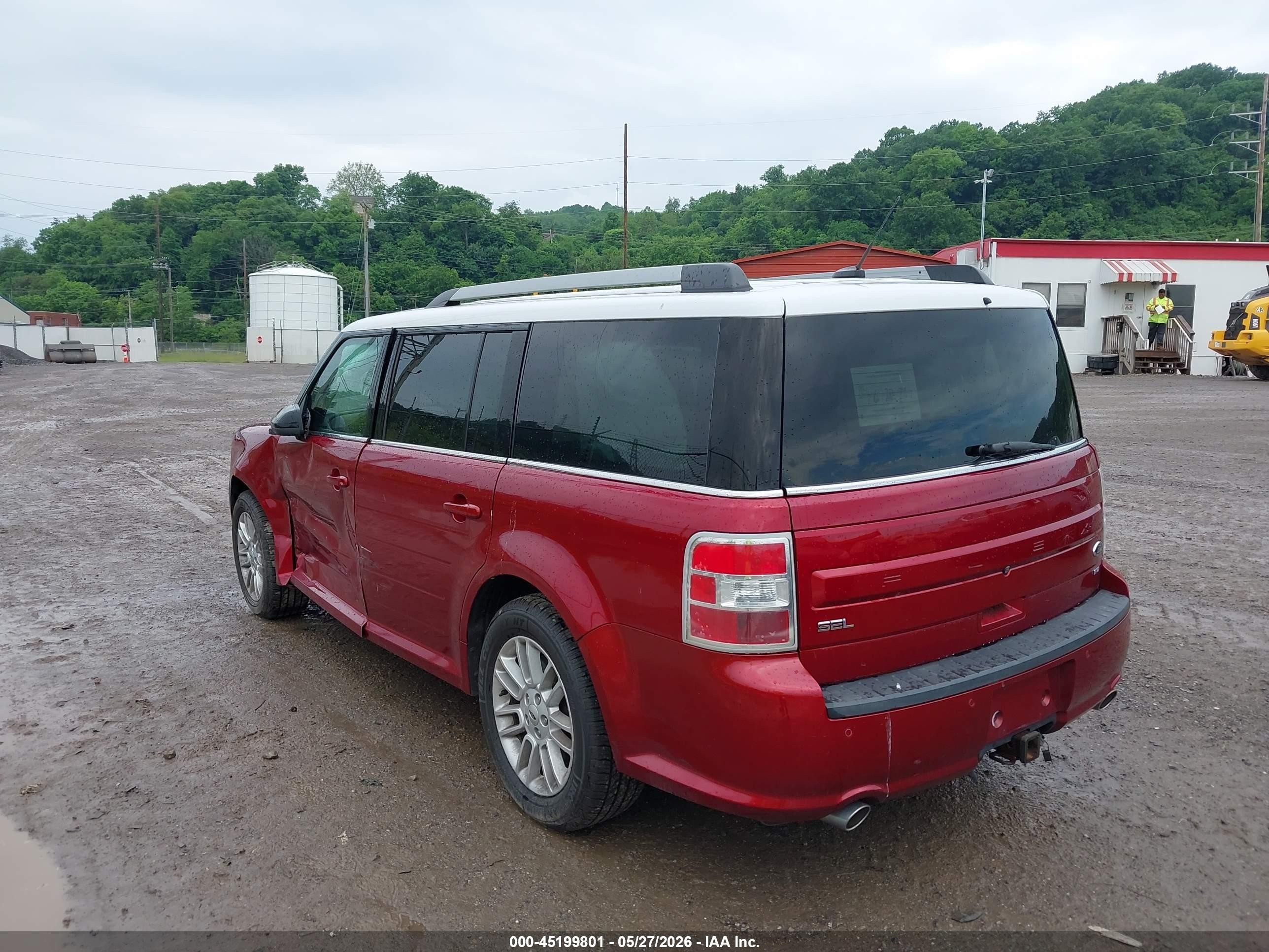 2014 Ford Flex Sel Red vin: 2FMHK6C8XEBD33339