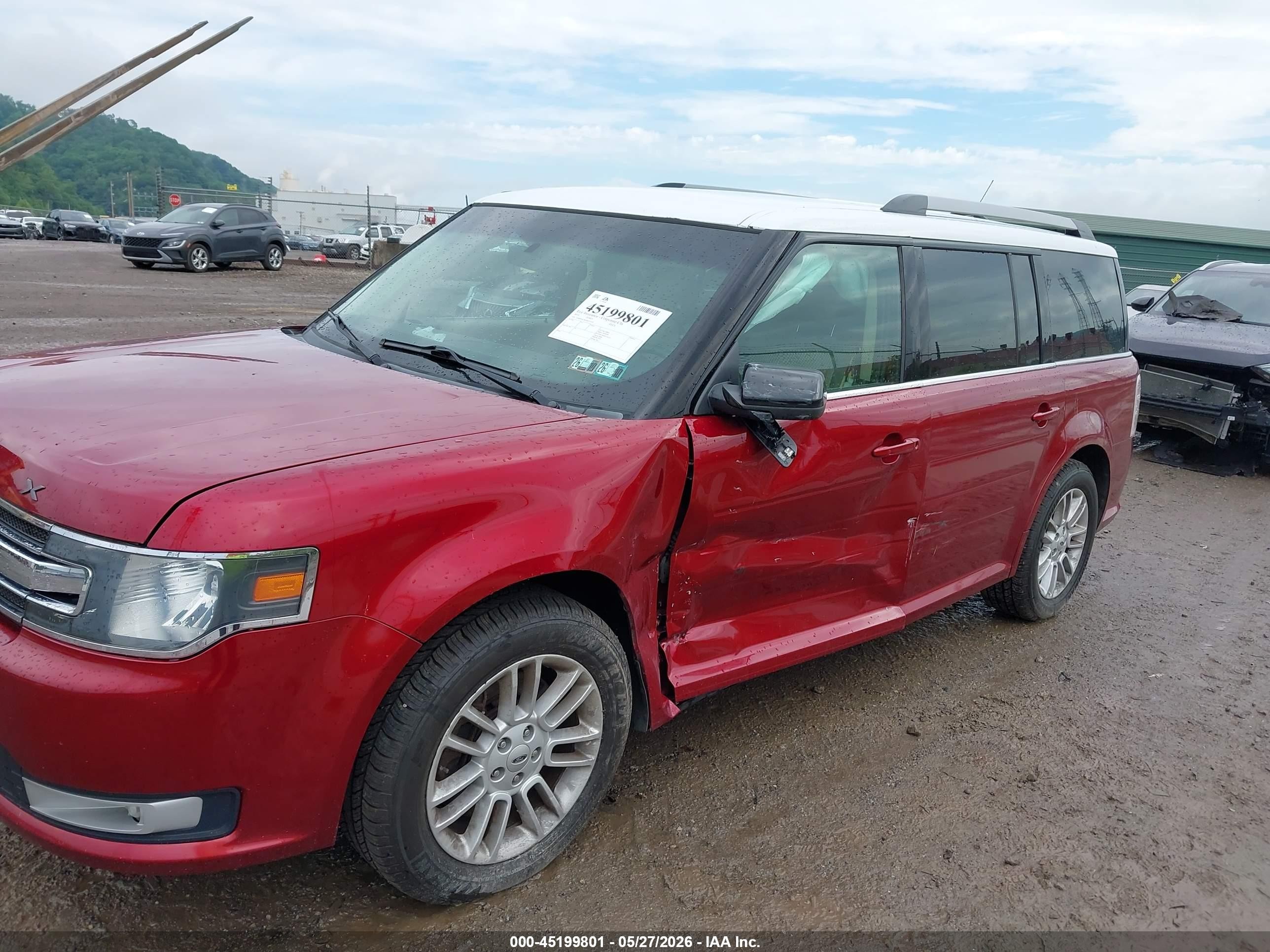 2014 Ford Flex Sel Red vin: 2FMHK6C8XEBD33339