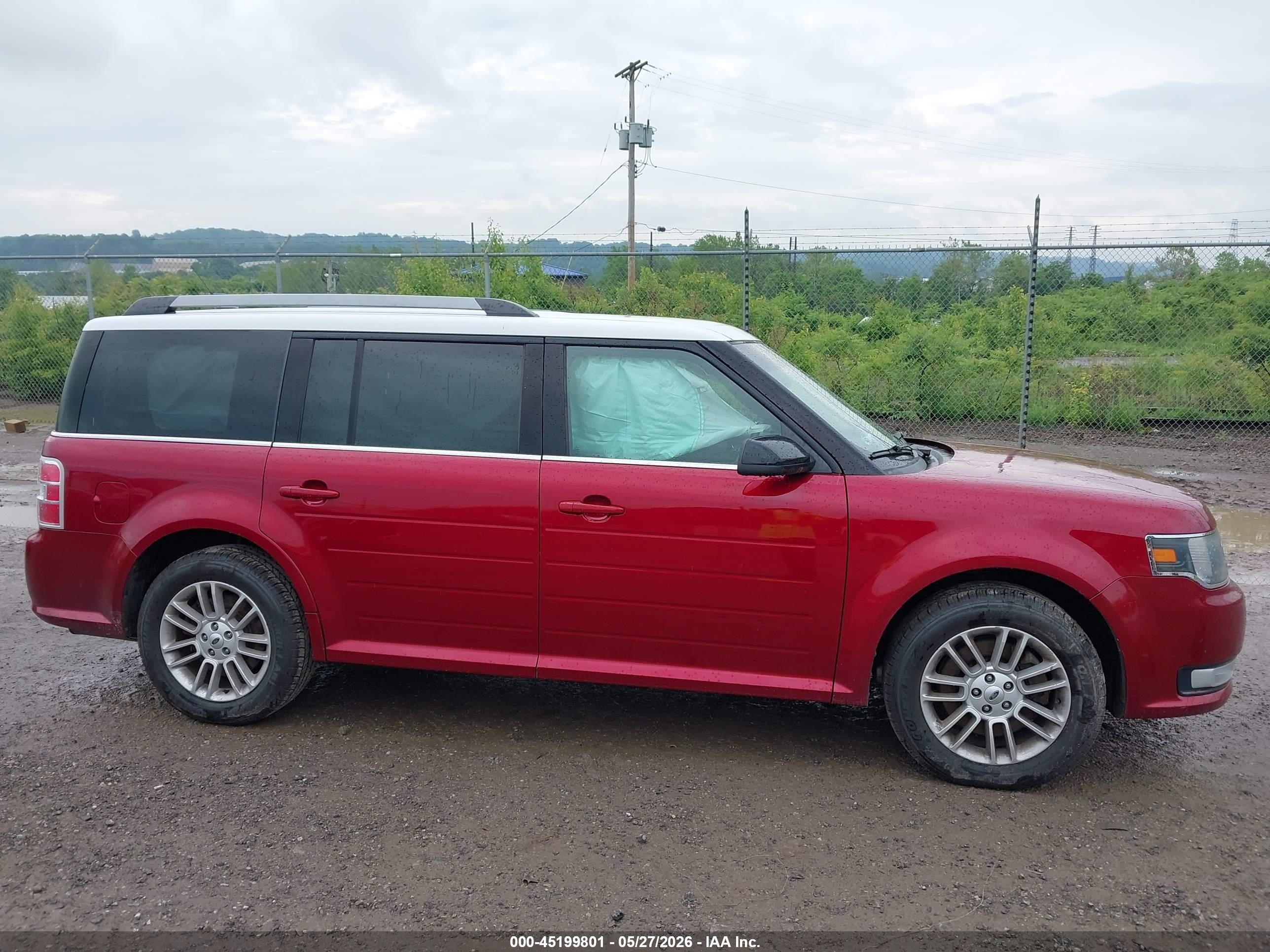 2014 Ford Flex Sel Red vin: 2FMHK6C8XEBD33339