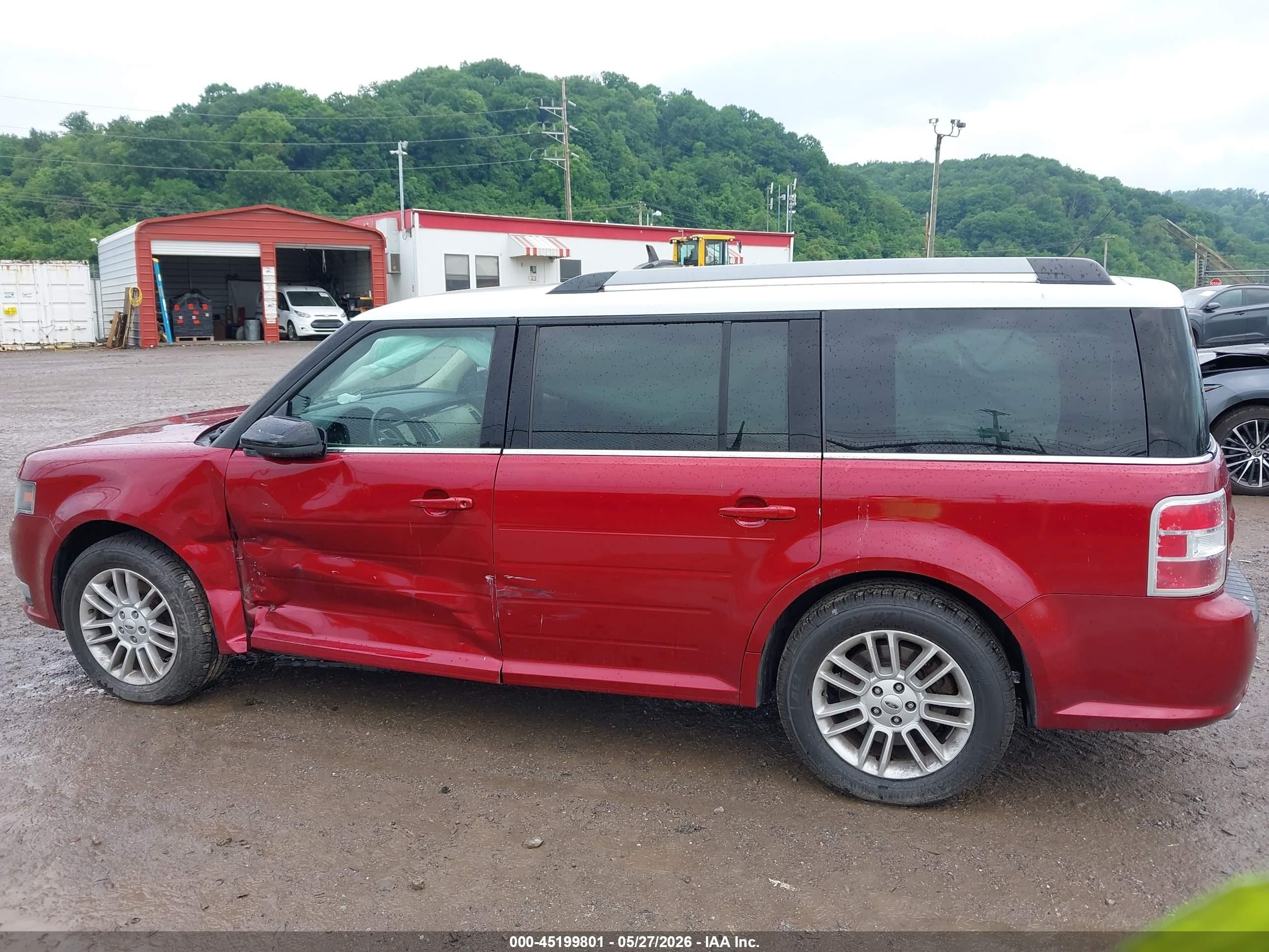 2014 Ford Flex Sel Red vin: 2FMHK6C8XEBD33339