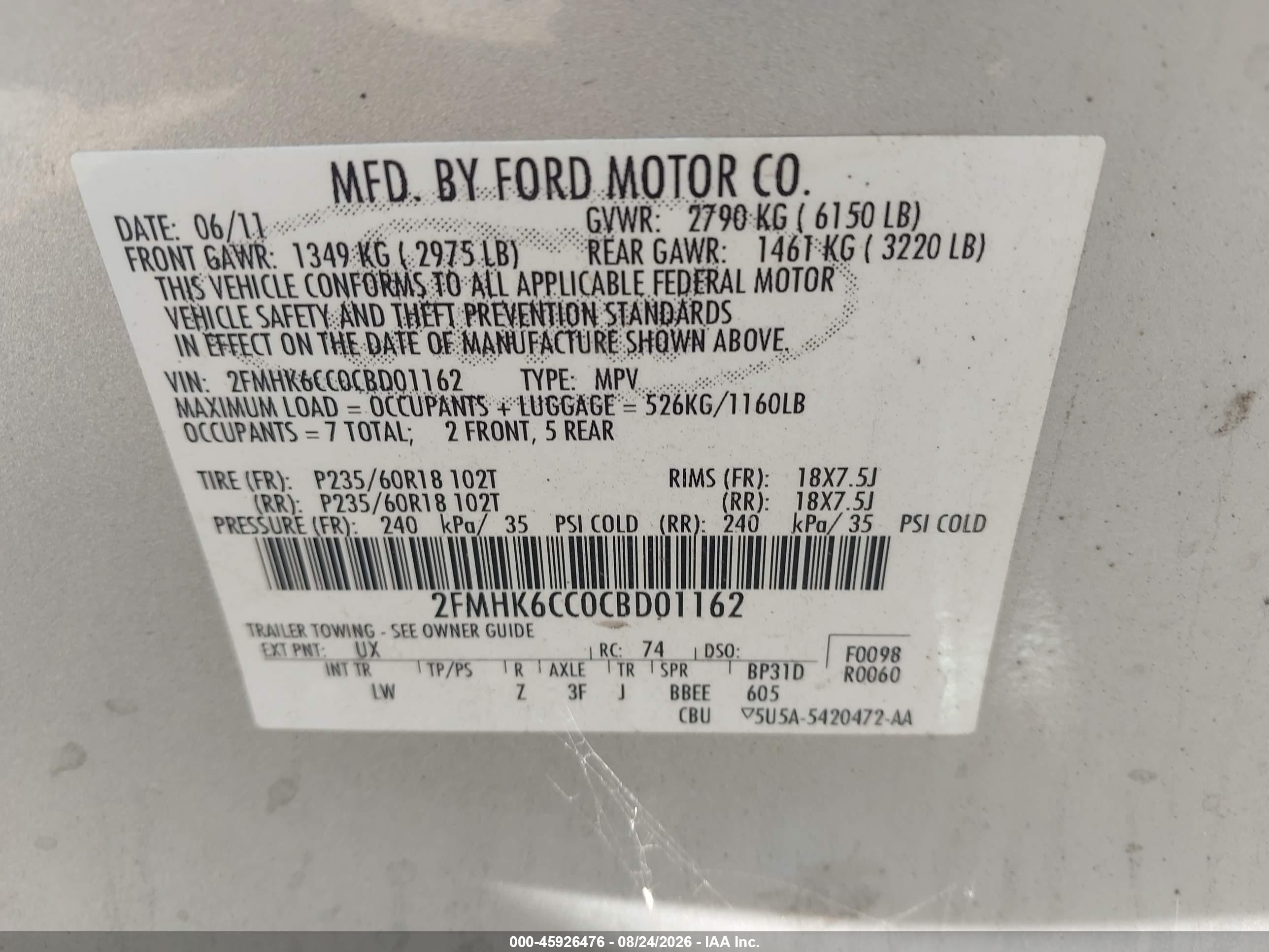 2012 Ford Flex Sel Silver vin: 2FMHK6CC0CBD01162