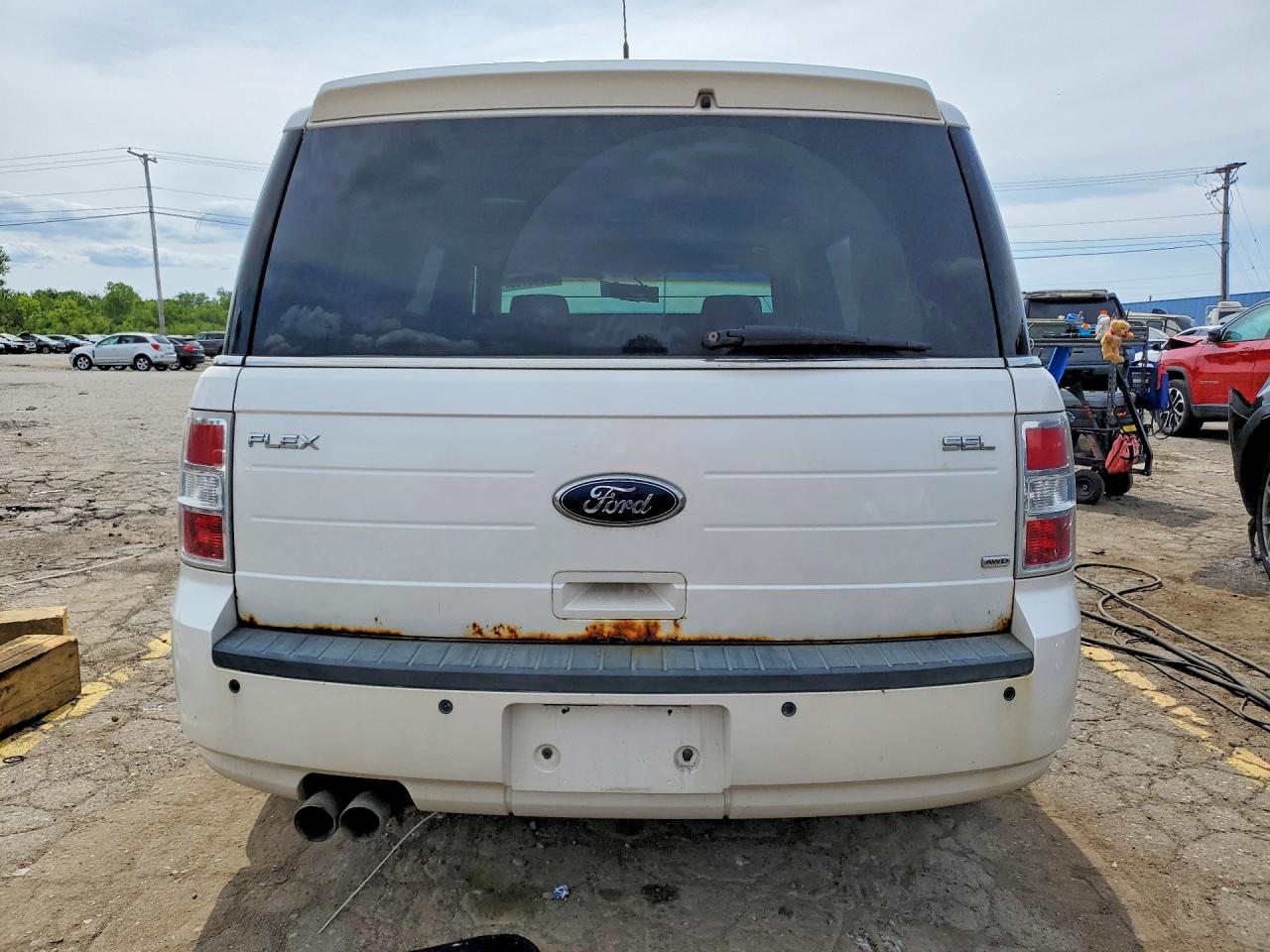 2010 Ford Flex Sel White vin: 2FMHK6CC1ABA50150