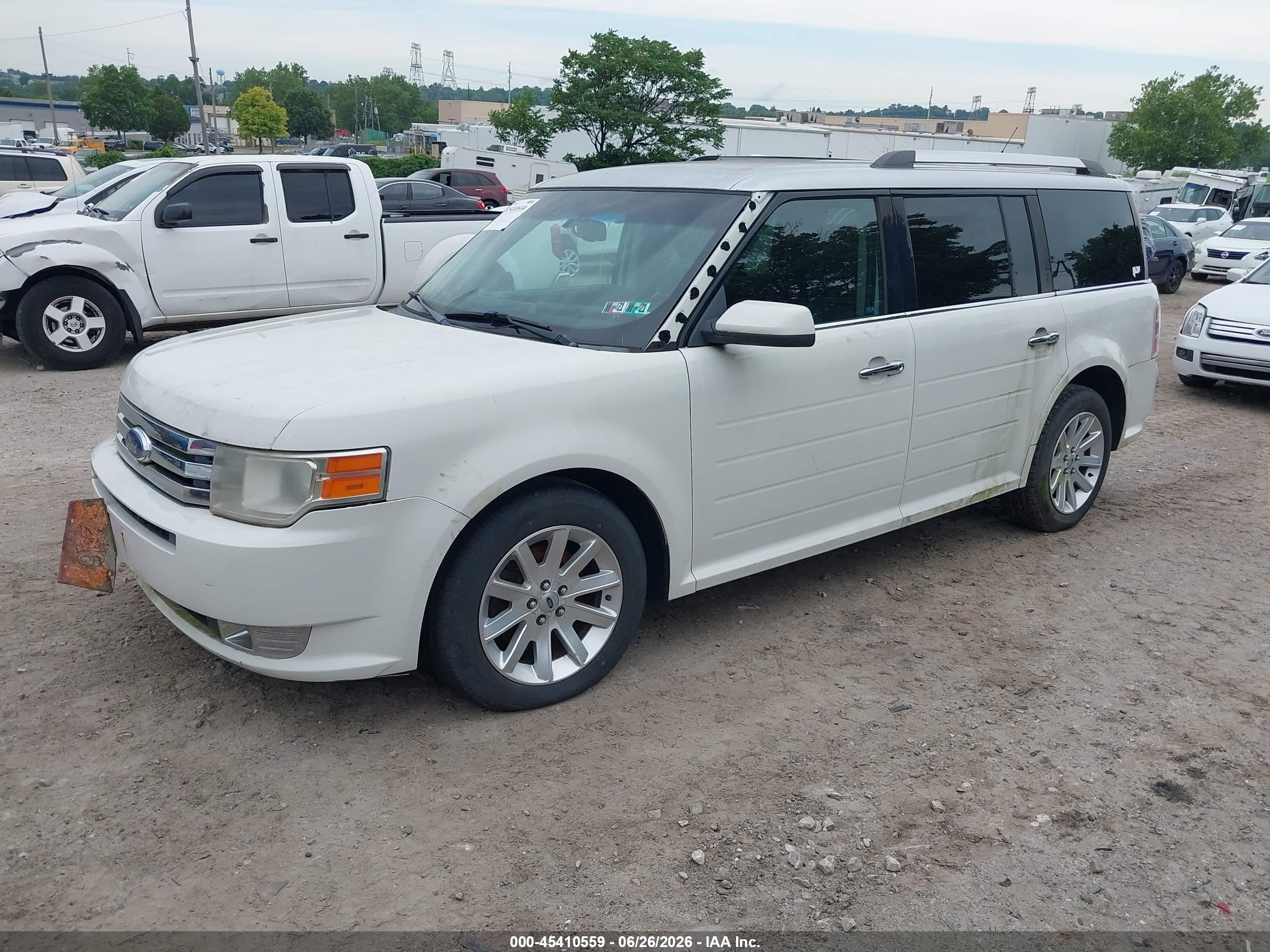 2010 Ford Flex Sel White vin: 2FMHK6CC2ABA79477