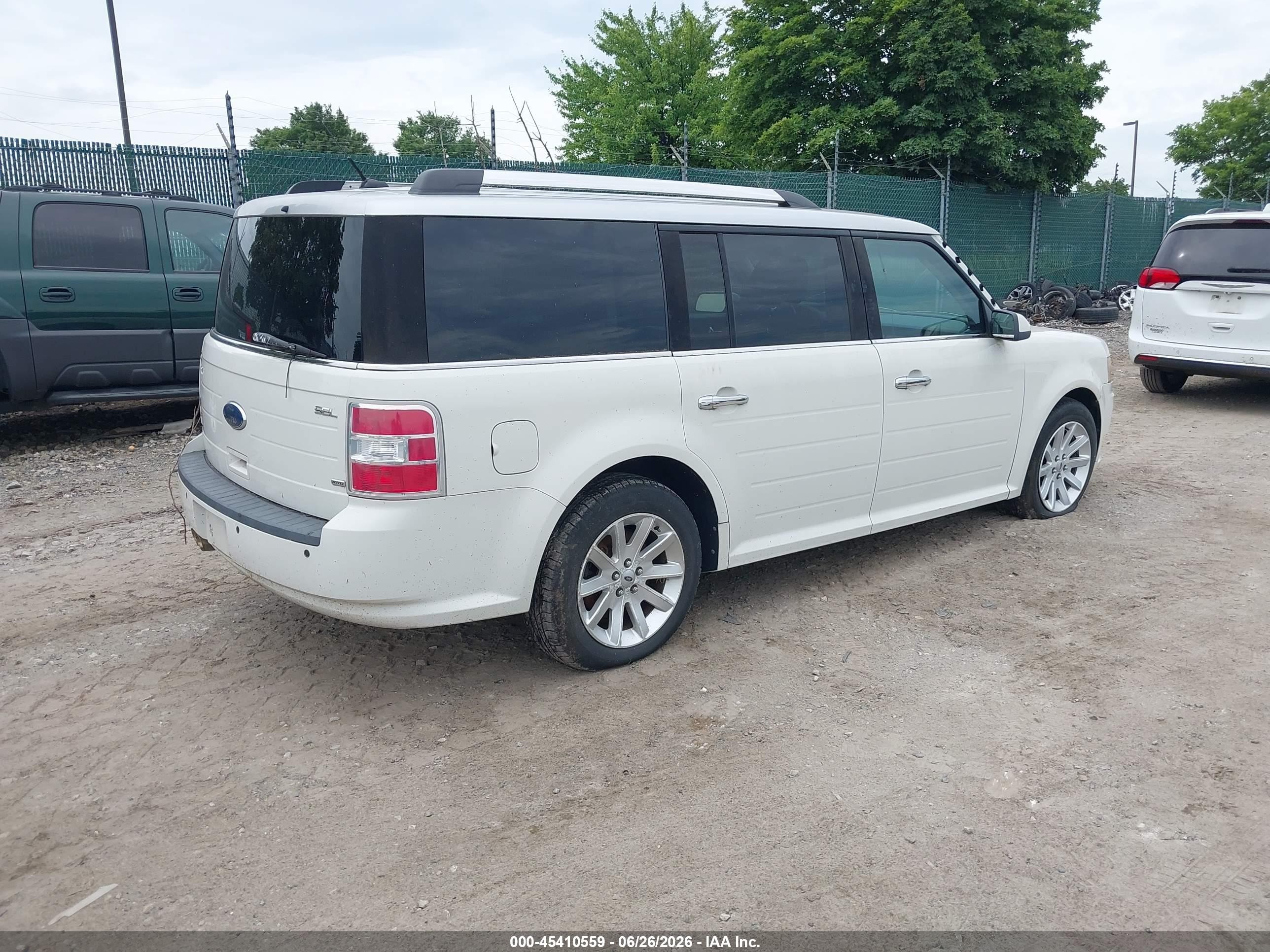 2010 Ford Flex Sel White vin: 2FMHK6CC2ABA79477