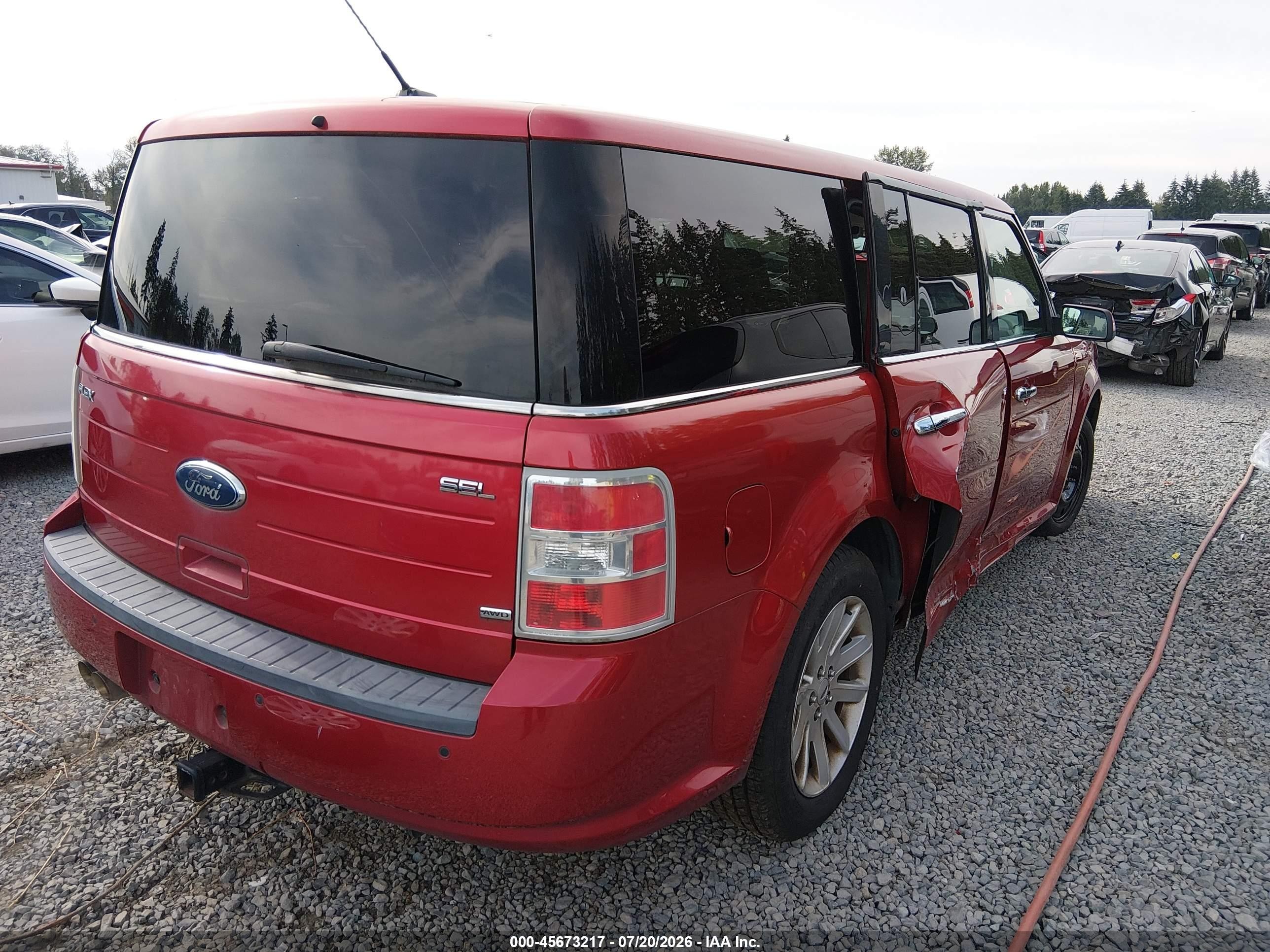 2010 Ford Flex Sel Red vin: 2FMHK6CC4ABB29361