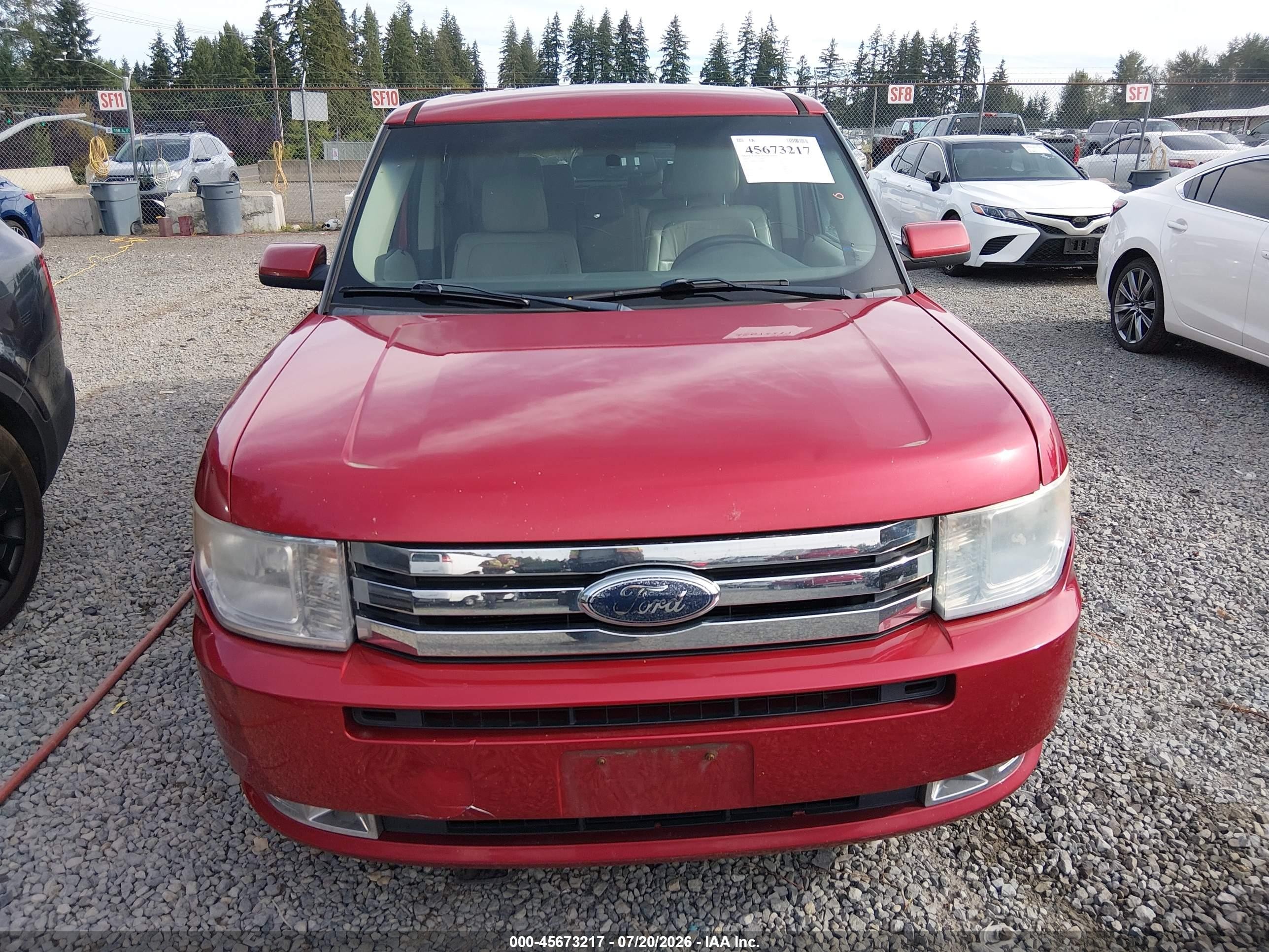 2010 Ford Flex Sel Red vin: 2FMHK6CC4ABB29361