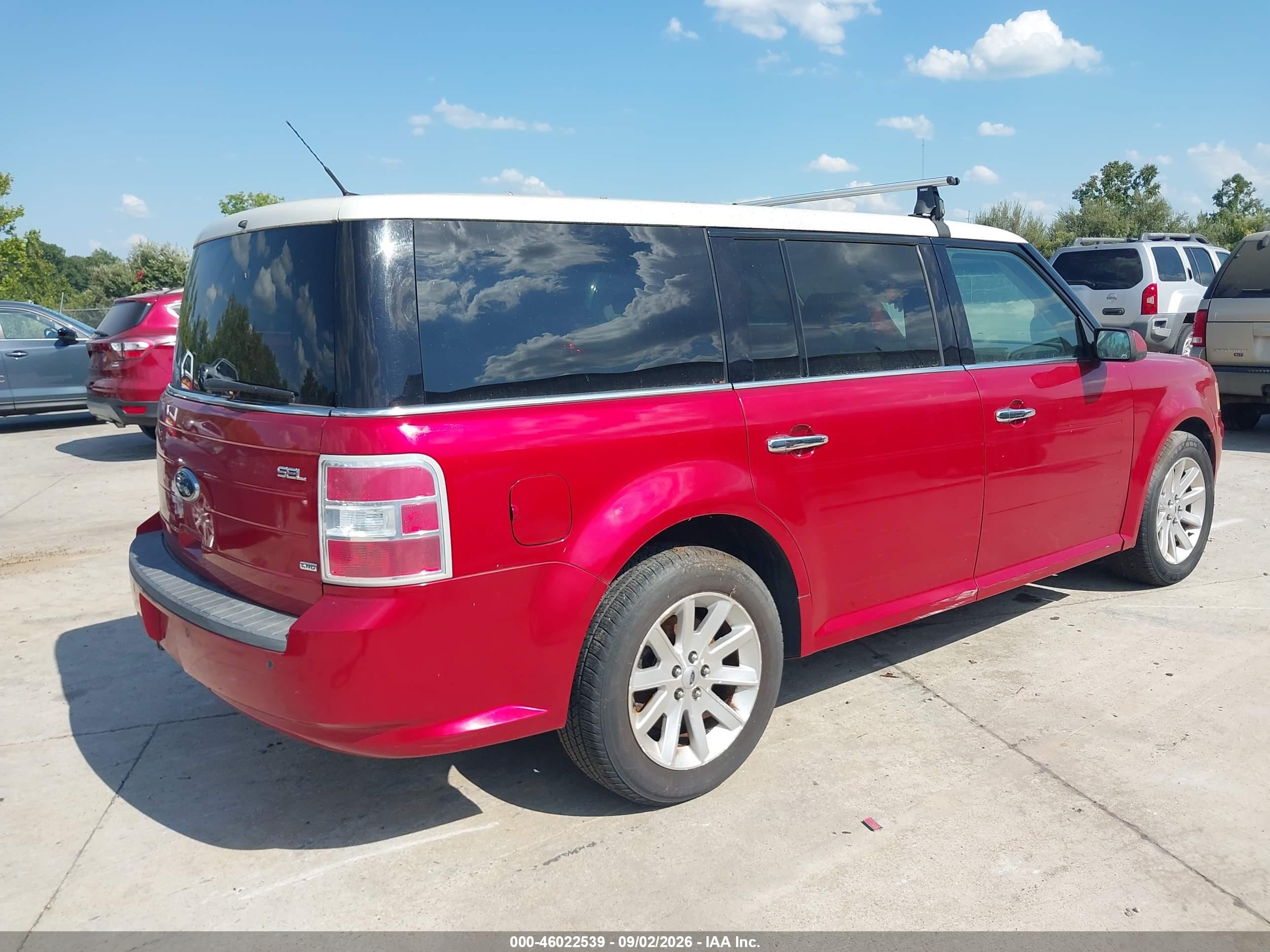 2011 Ford Flex Sel Red vin: 2FMHK6CC8BBD11940