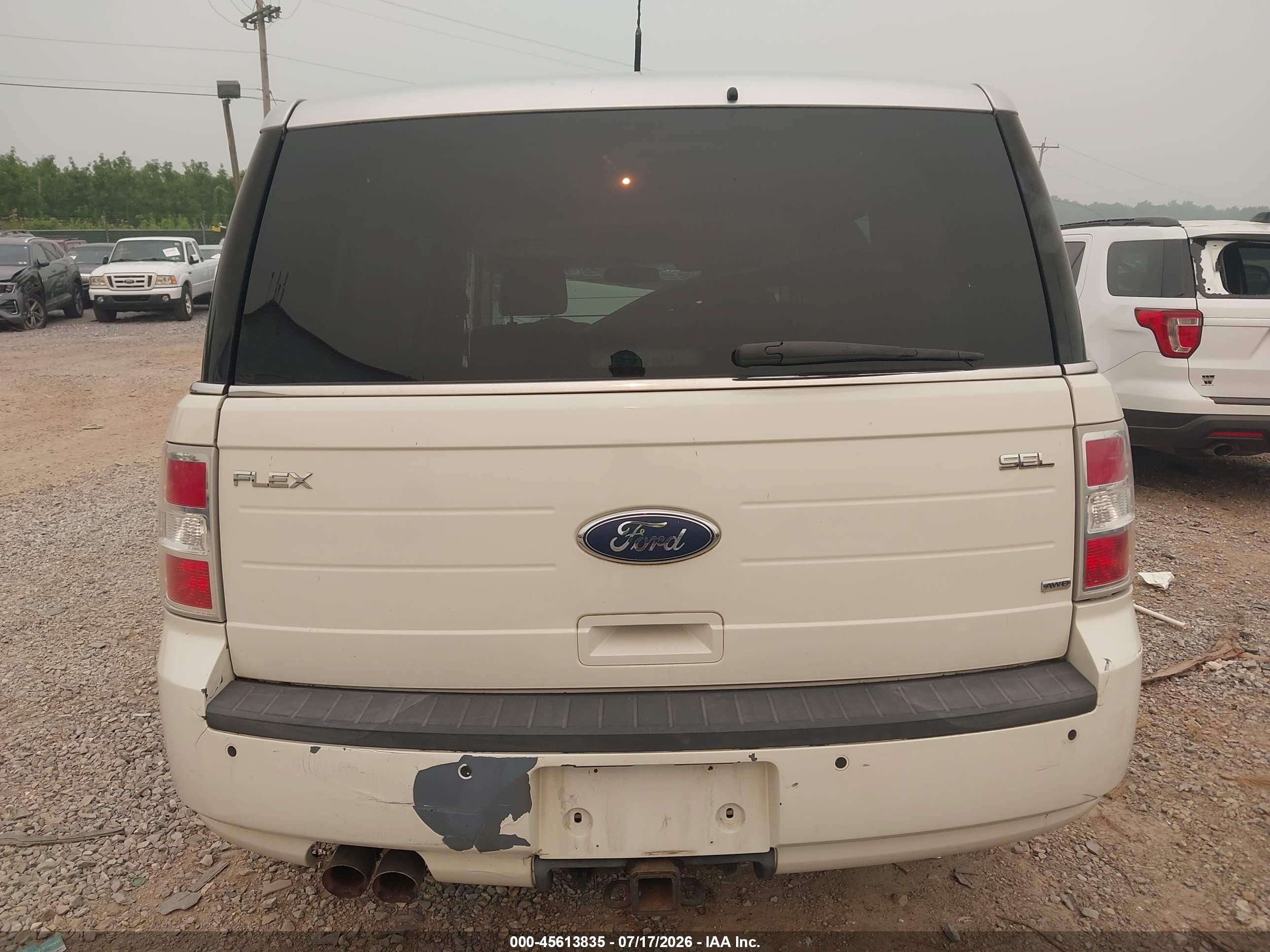 2010 Ford Flex Sel White vin: 2FMHK6CC9ABA82070