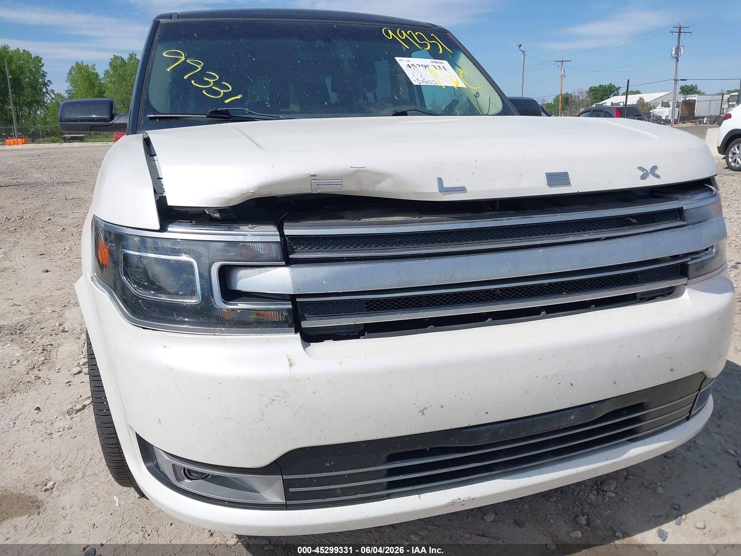 2015 Ford Flex Limited White vin: 2FMHK6D80FBA00082
