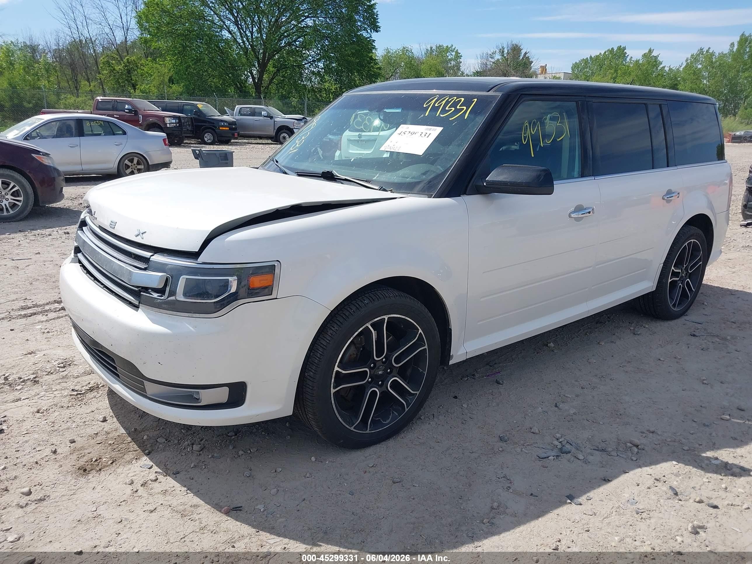 2015 Ford Flex Limited White vin: 2FMHK6D80FBA00082