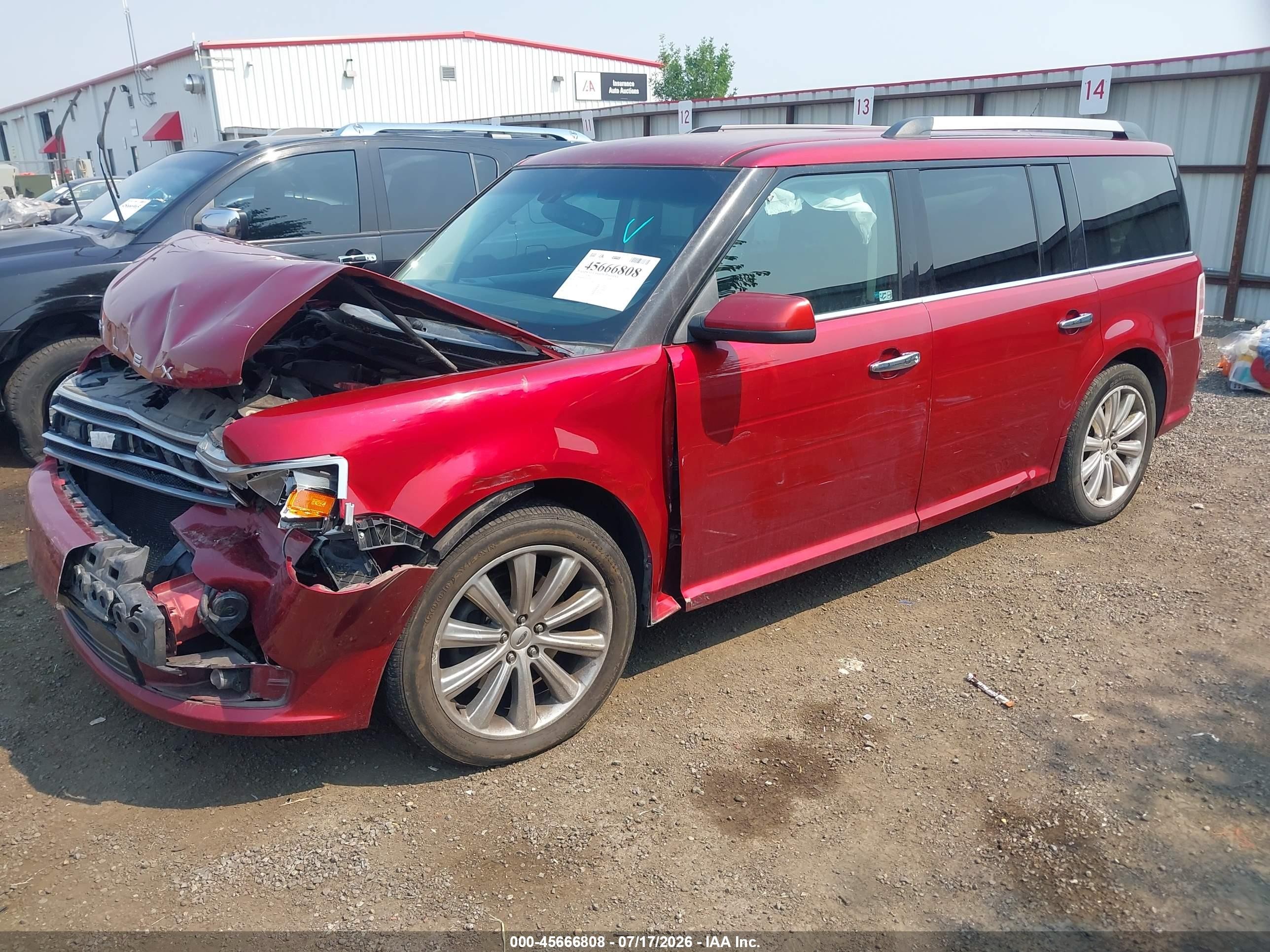 2014 Ford Flex Limited Red vin: 2FMHK6D81EBD23362