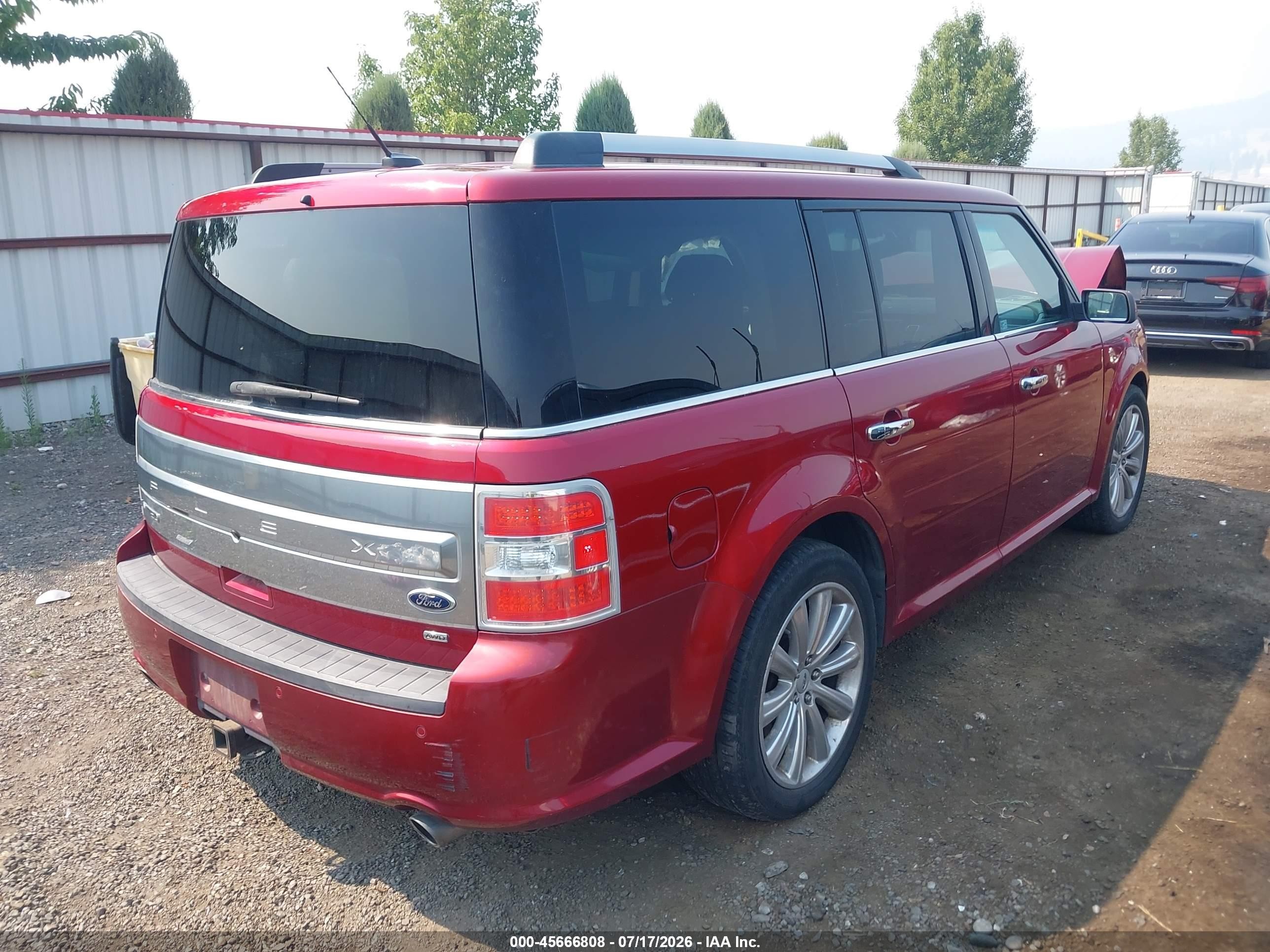2014 Ford Flex Limited Red vin: 2FMHK6D81EBD23362