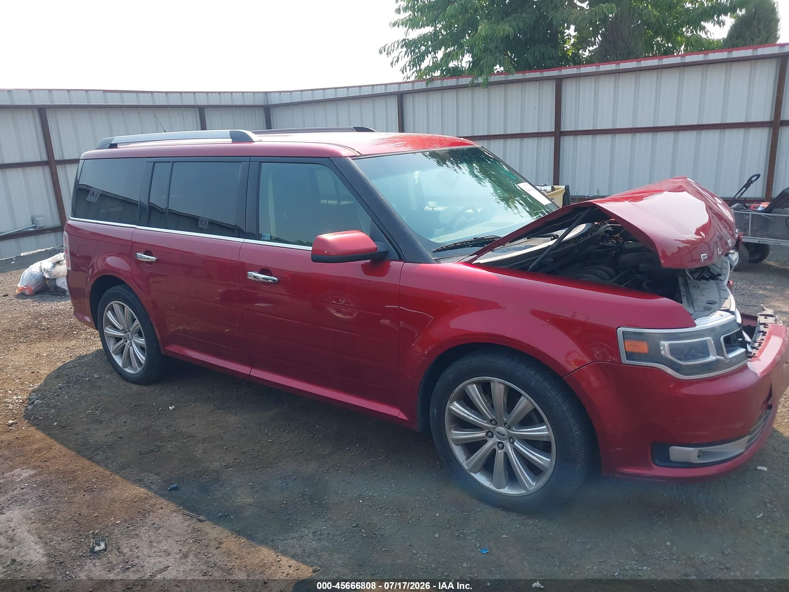 2014 Ford Flex Limited Red vin: 2FMHK6D81EBD23362