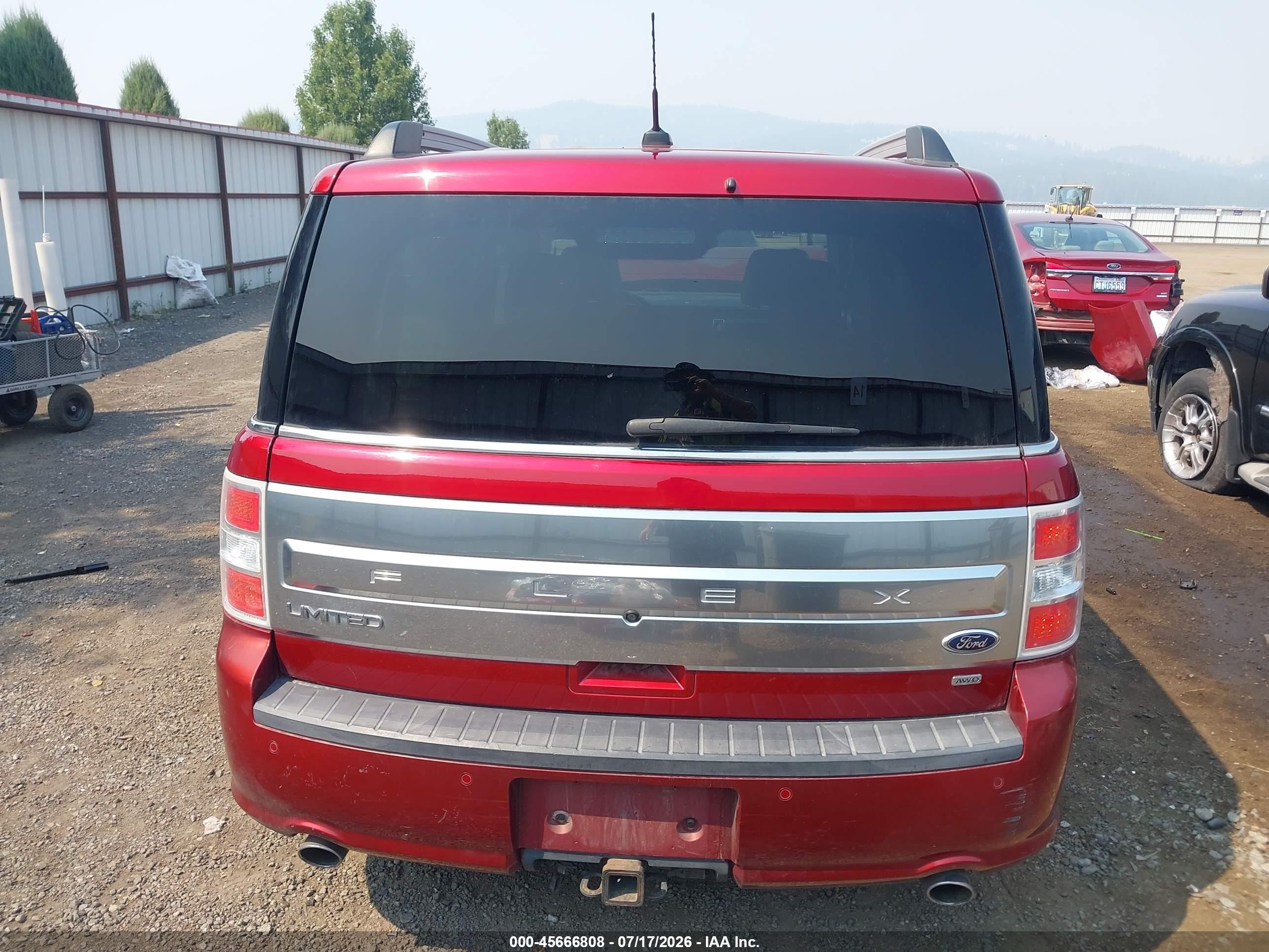 2014 Ford Flex Limited Red vin: 2FMHK6D81EBD23362